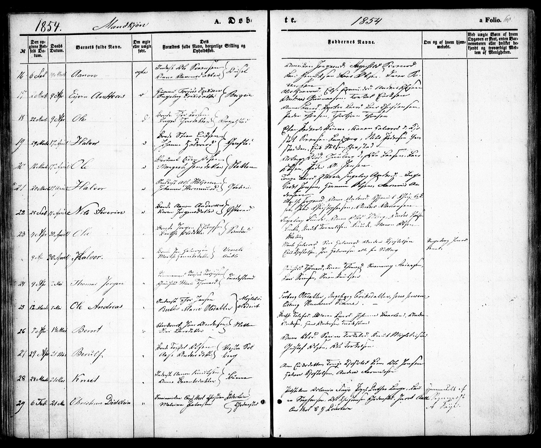 Holt sokneprestkontor, AV/SAK-1111-0021/F/Fa/L0008: Parish register (official) no. A 8, 1849-1860, p. 60