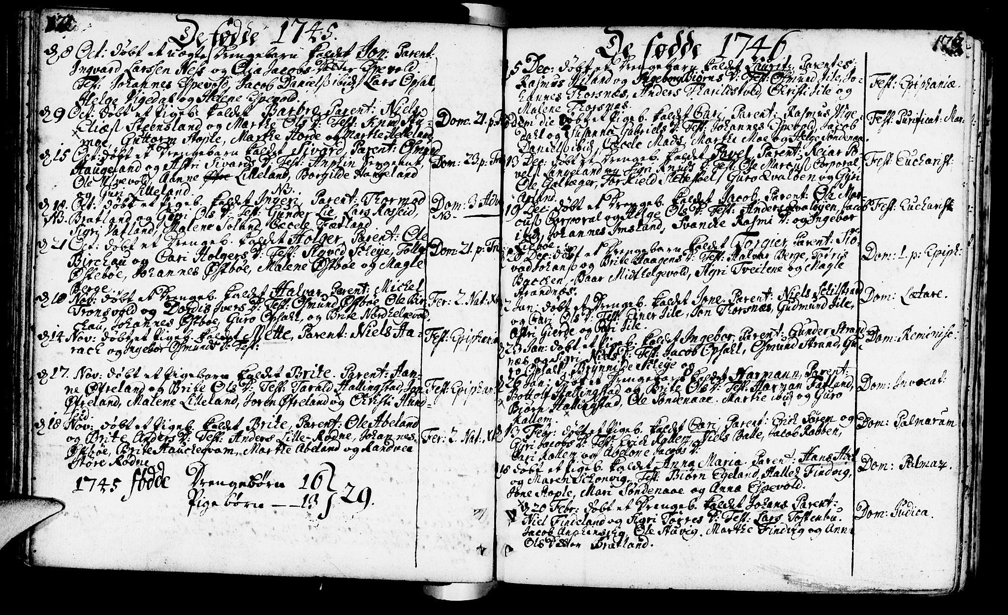 Vikedal sokneprestkontor, AV/SAST-A-101840/01/IV: Parish register (official) no. A 1, 1737-1778, p. 172-173