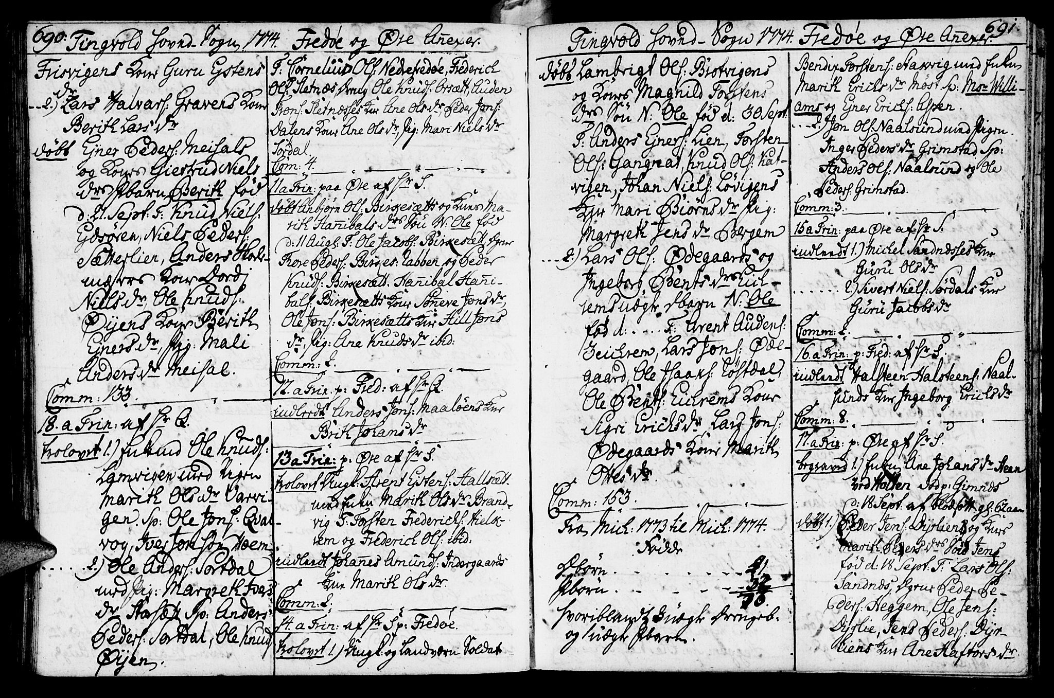 Ministerialprotokoller, klokkerbøker og fødselsregistre - Møre og Romsdal, SAT/A-1454/586/L0979: Parish register (official) no. 586A05, 1751-1776, p. 690-691