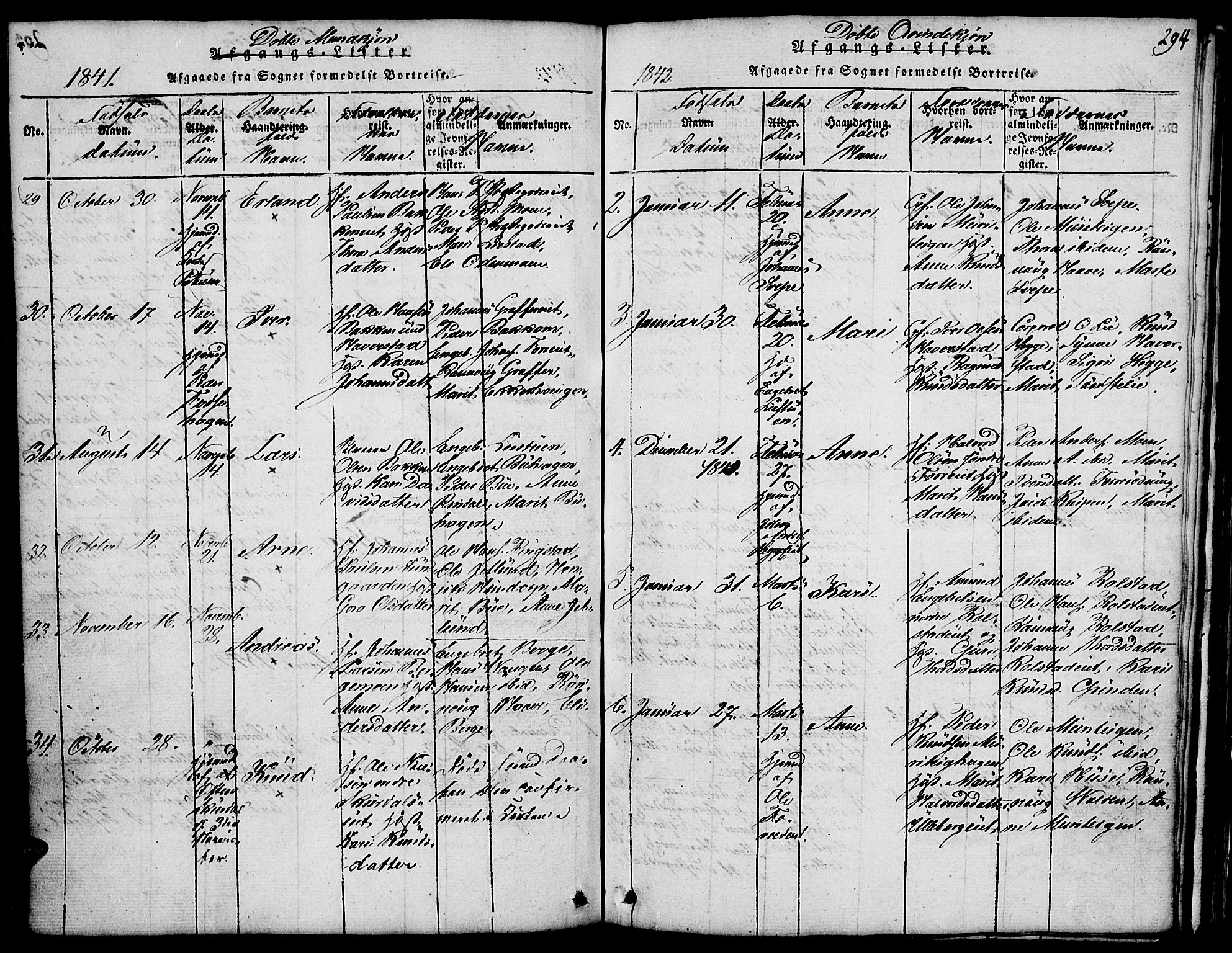 Fron prestekontor, AV/SAH-PREST-078/H/Ha/Hab/L0001: Parish register (copy) no. 1, 1816-1843, p. 294