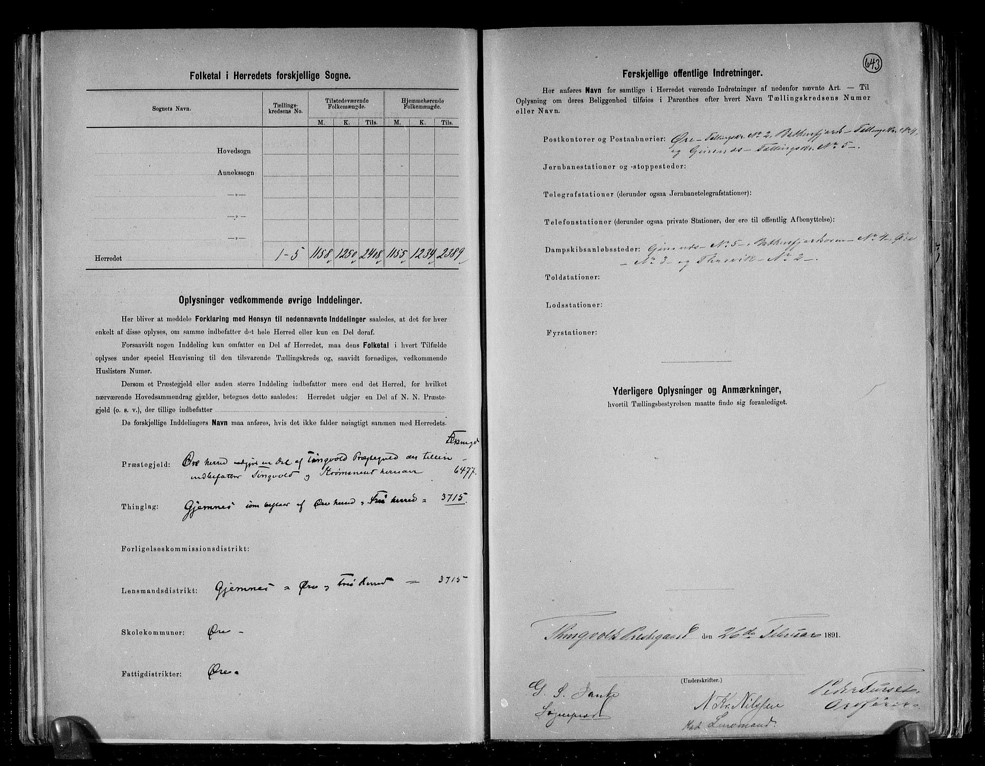 RA, 1891 census for 1558 Øre, 1891, p. 3