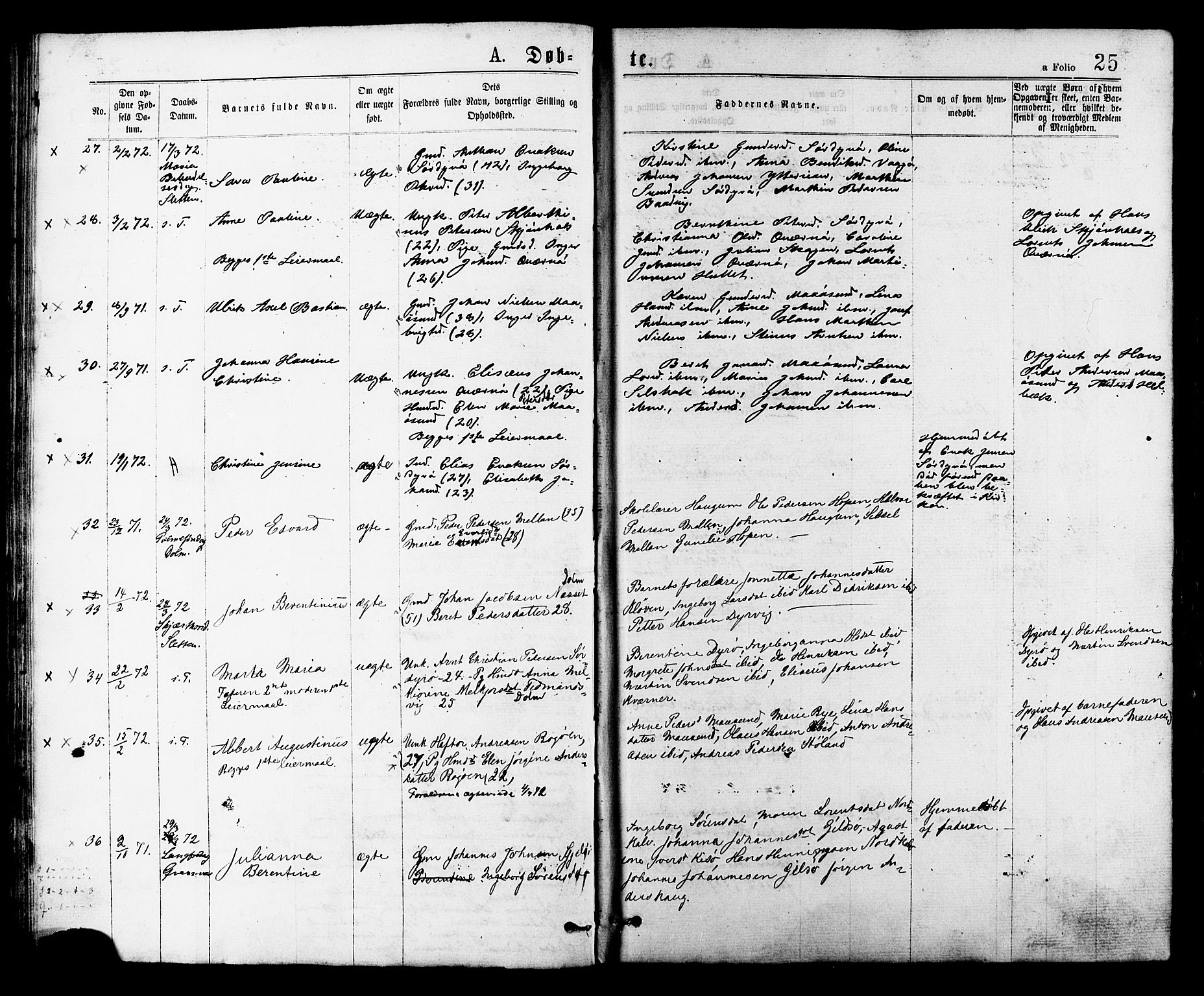 Ministerialprotokoller, klokkerbøker og fødselsregistre - Sør-Trøndelag, SAT/A-1456/634/L0532: Parish register (official) no. 634A08, 1871-1881, p. 25
