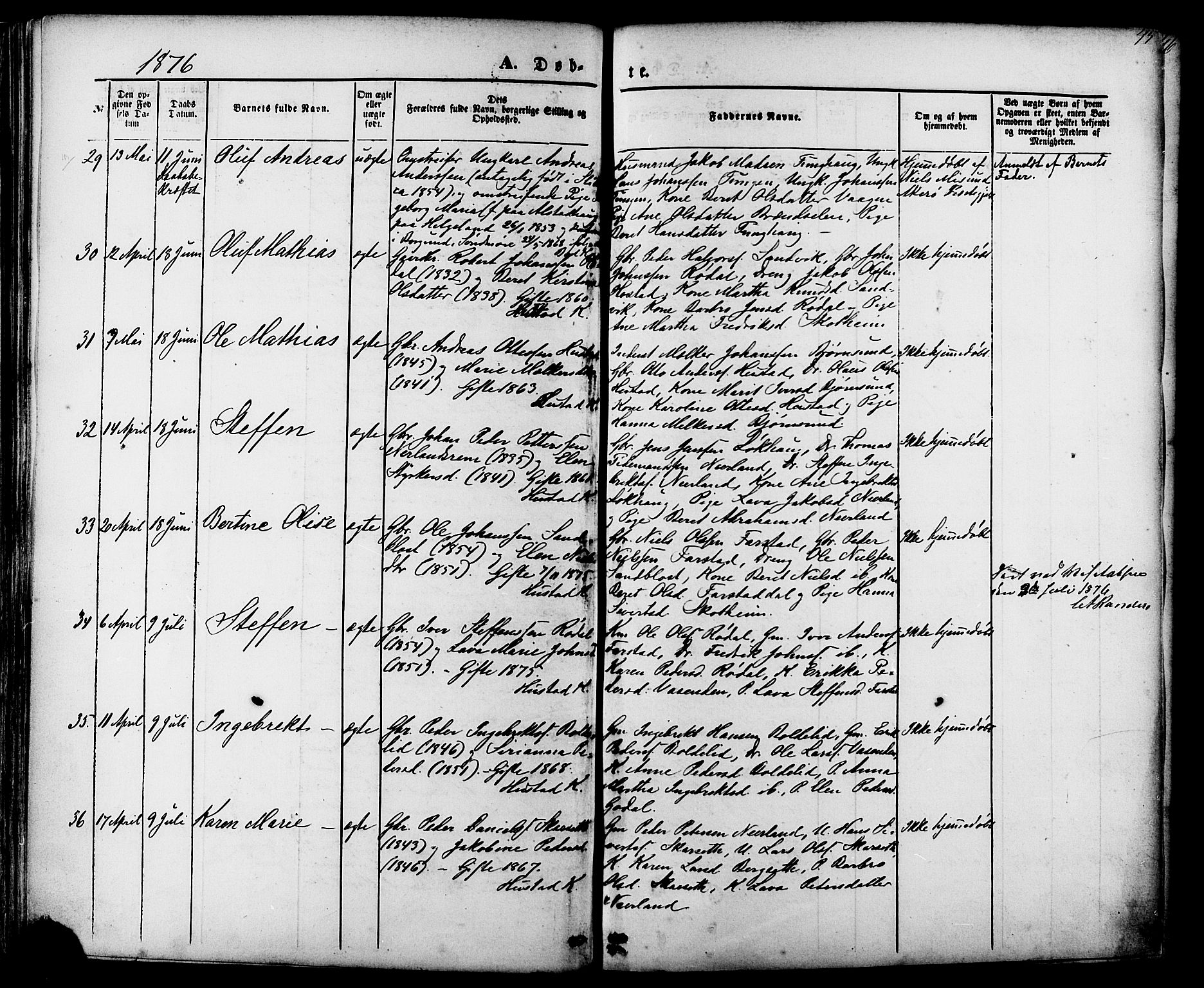 Ministerialprotokoller, klokkerbøker og fødselsregistre - Møre og Romsdal, AV/SAT-A-1454/566/L0768: Parish register (official) no. 566A07, 1869-1881, p. 45