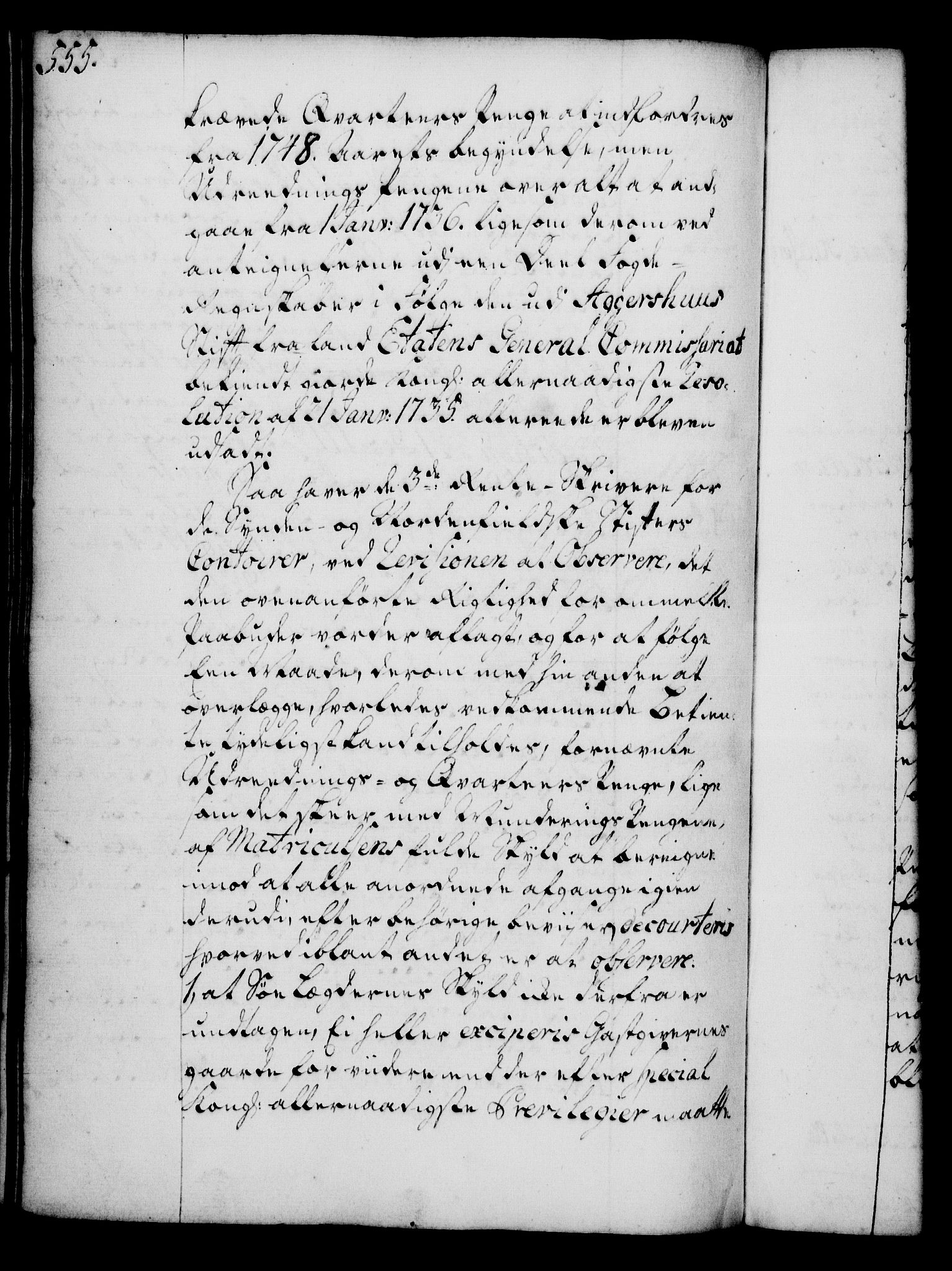 Rentekammeret, Kammerkanselliet, RA/EA-3111/G/Gg/Gga/L0005: Norsk ekspedisjonsprotokoll med register (merket RK 53.5), 1741-1749, p. 555