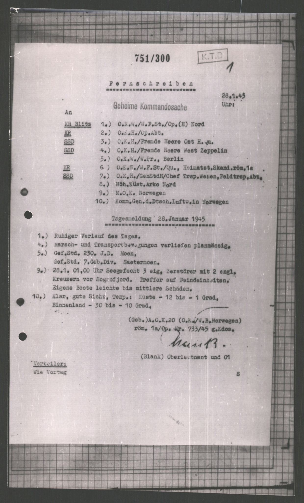 Forsvarets Overkommando. 2 kontor. Arkiv 11.4. Spredte tyske arkivsaker, AV/RA-RAFA-7031/D/Dar/Dara/L0002: Krigsdagbøker for 20. Gebirgs-Armee-Oberkommando (AOK 20), 1945, p. 328