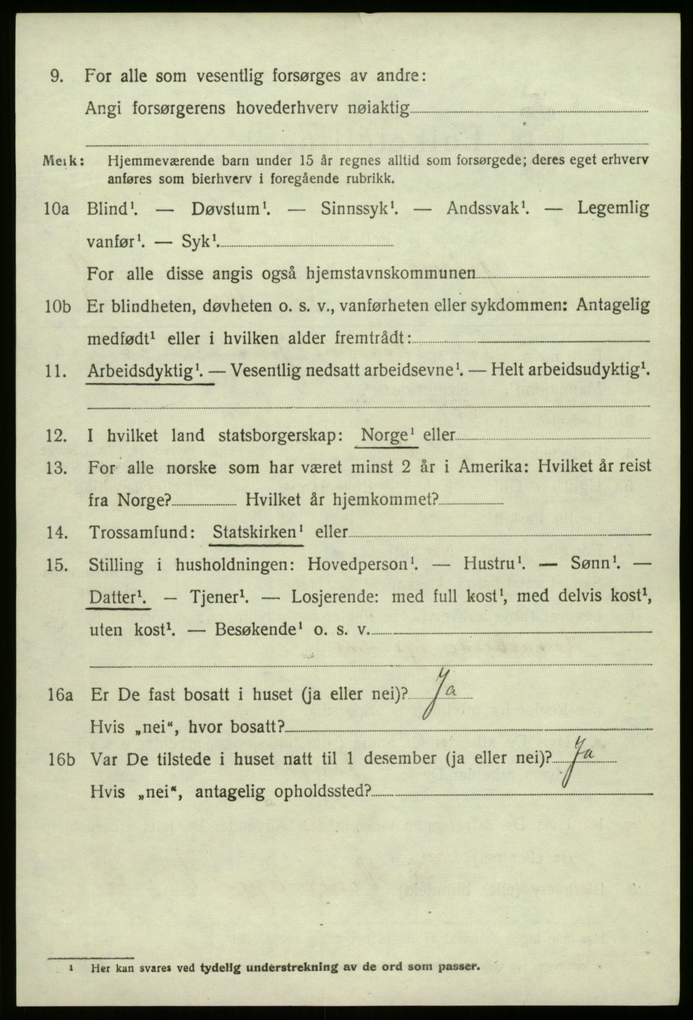 SAB, 1920 census for Jølster, 1920, p. 5059