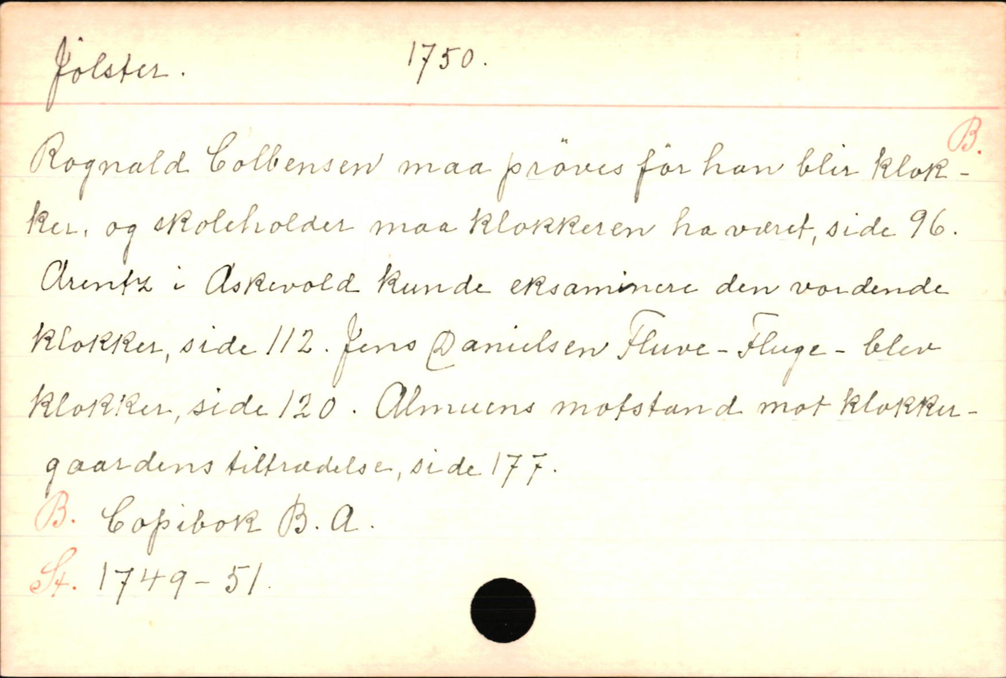Haugen, Johannes - lærer, AV/SAB-SAB/PA-0036/01/L0001: Om klokkere og lærere, 1521-1904, p. 6823