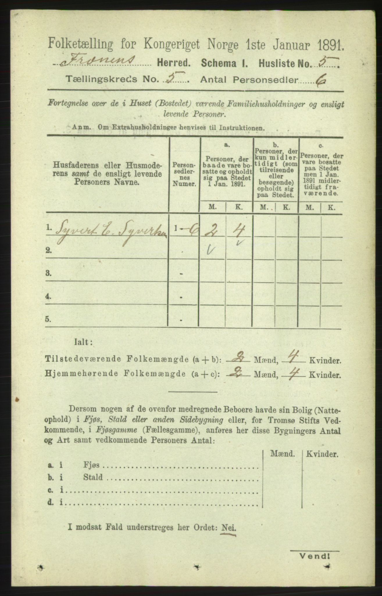 RA, 1891 census for 1548 Fræna, 1891, p. 1273