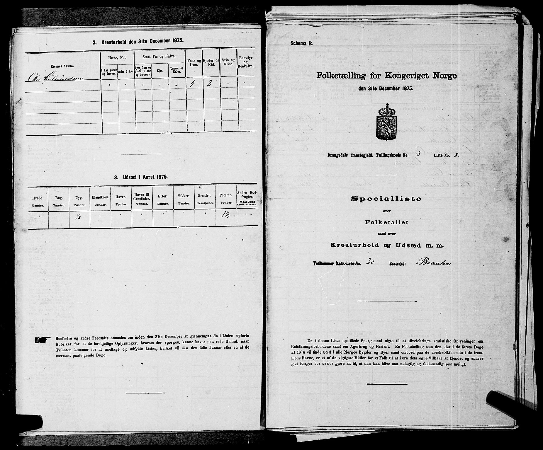 SAKO, 1875 census for 0817P Drangedal, 1875, p. 343