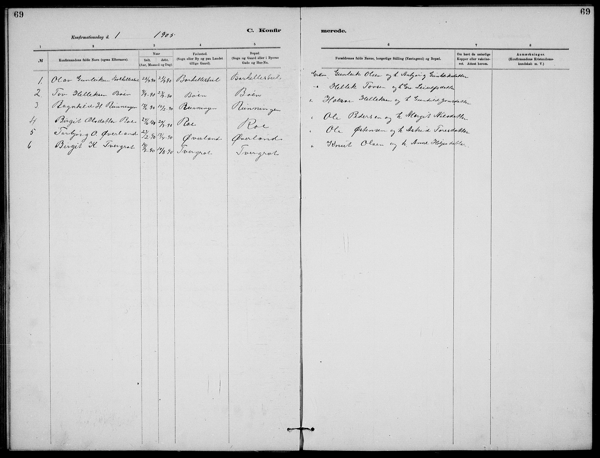 Rjukan kirkebøker, SAKO/A-294/G/Ga/L0001: Parish register (copy) no. 1, 1880-1914, p. 69