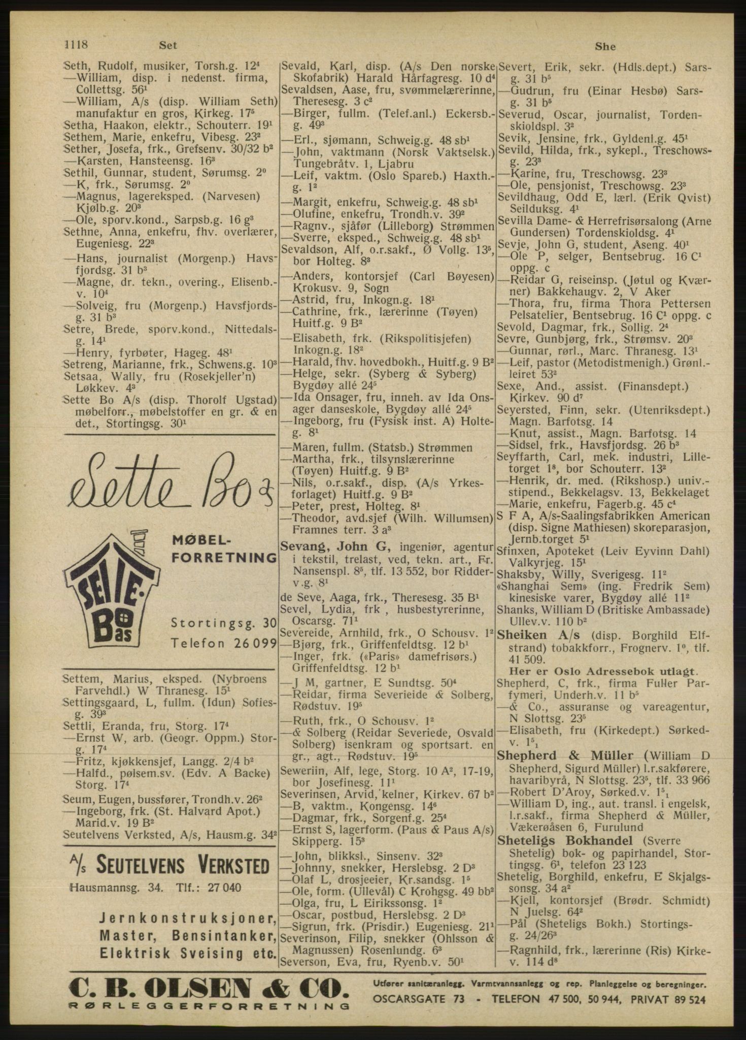 Kristiania/Oslo adressebok, PUBL/-, 1946, p. 1118
