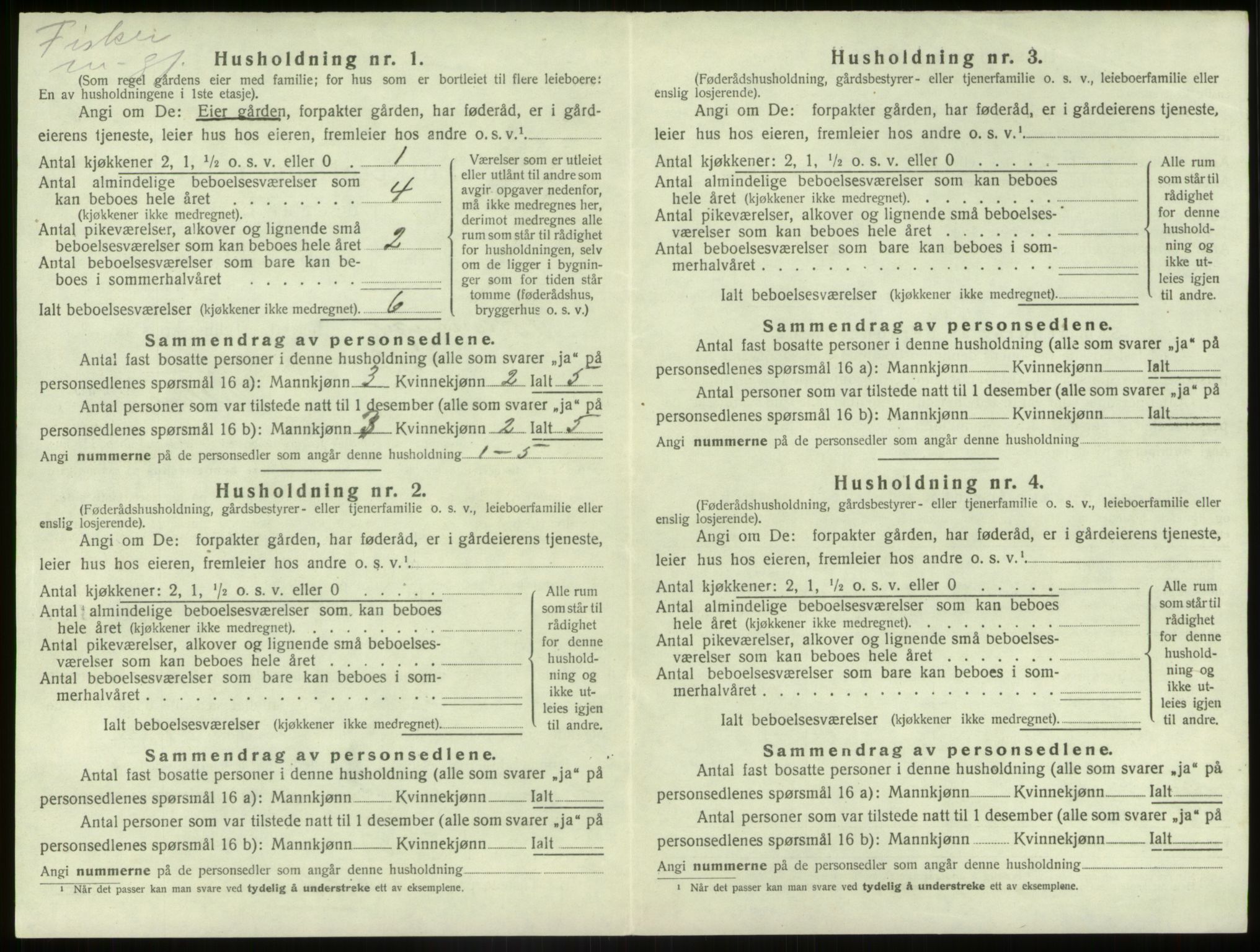 SAB, 1920 census for Bremanger, 1920, p. 320