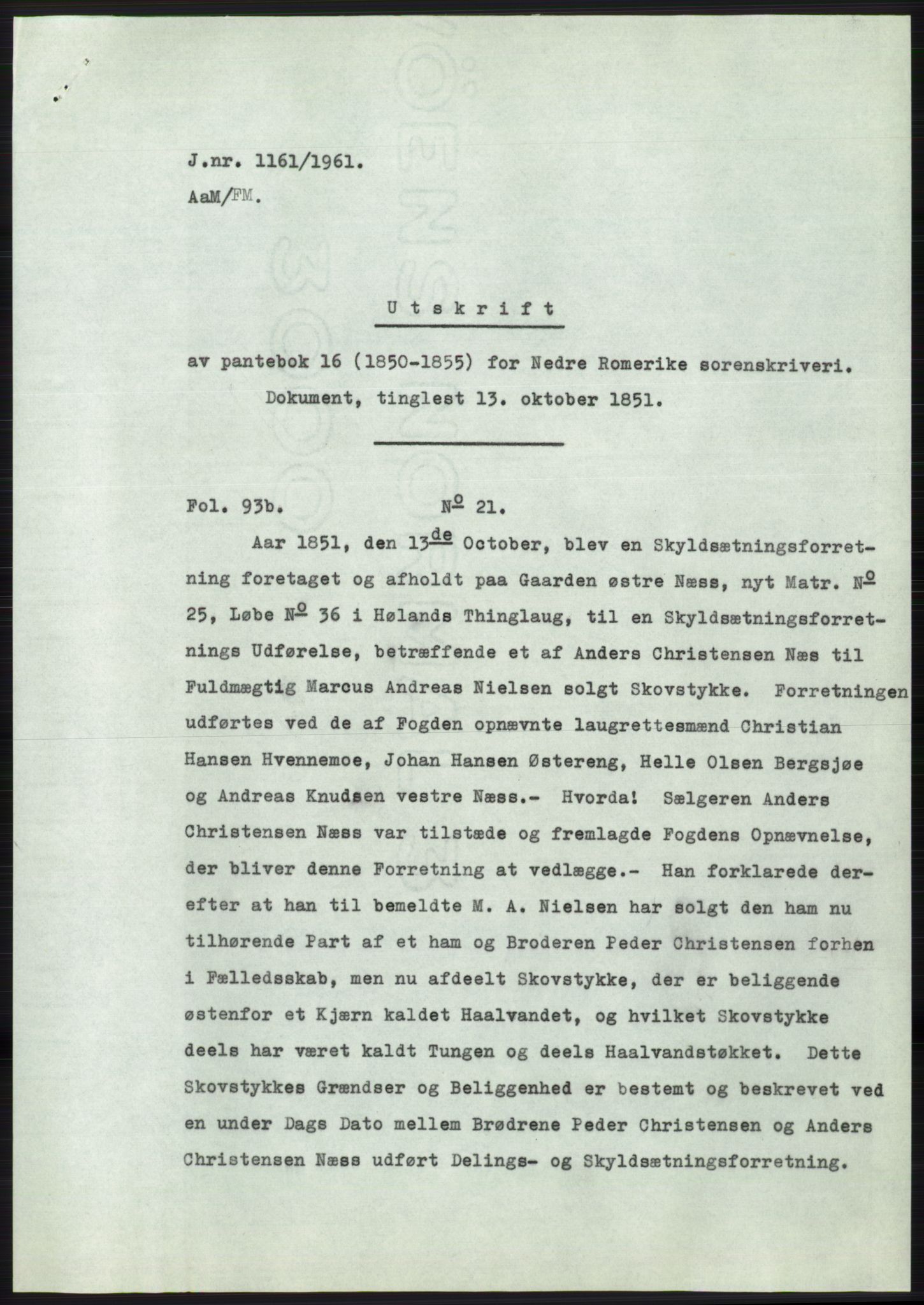 Statsarkivet i Oslo, SAO/A-10621/Z/Zd/L0014: Avskrifter, j.nr 1101-1809/1961, 1961, p. 36