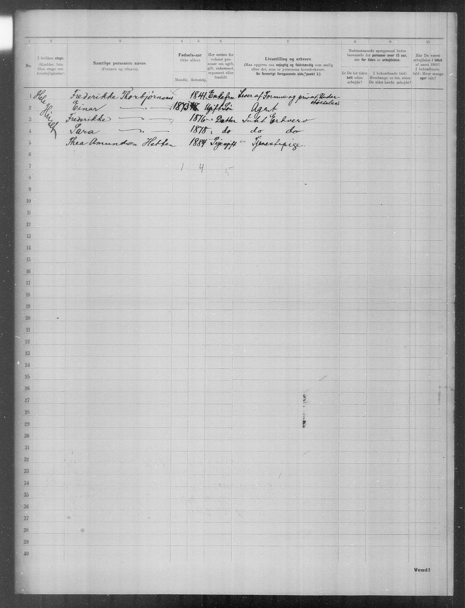 OBA, Municipal Census 1903 for Kristiania, 1903, p. 23795