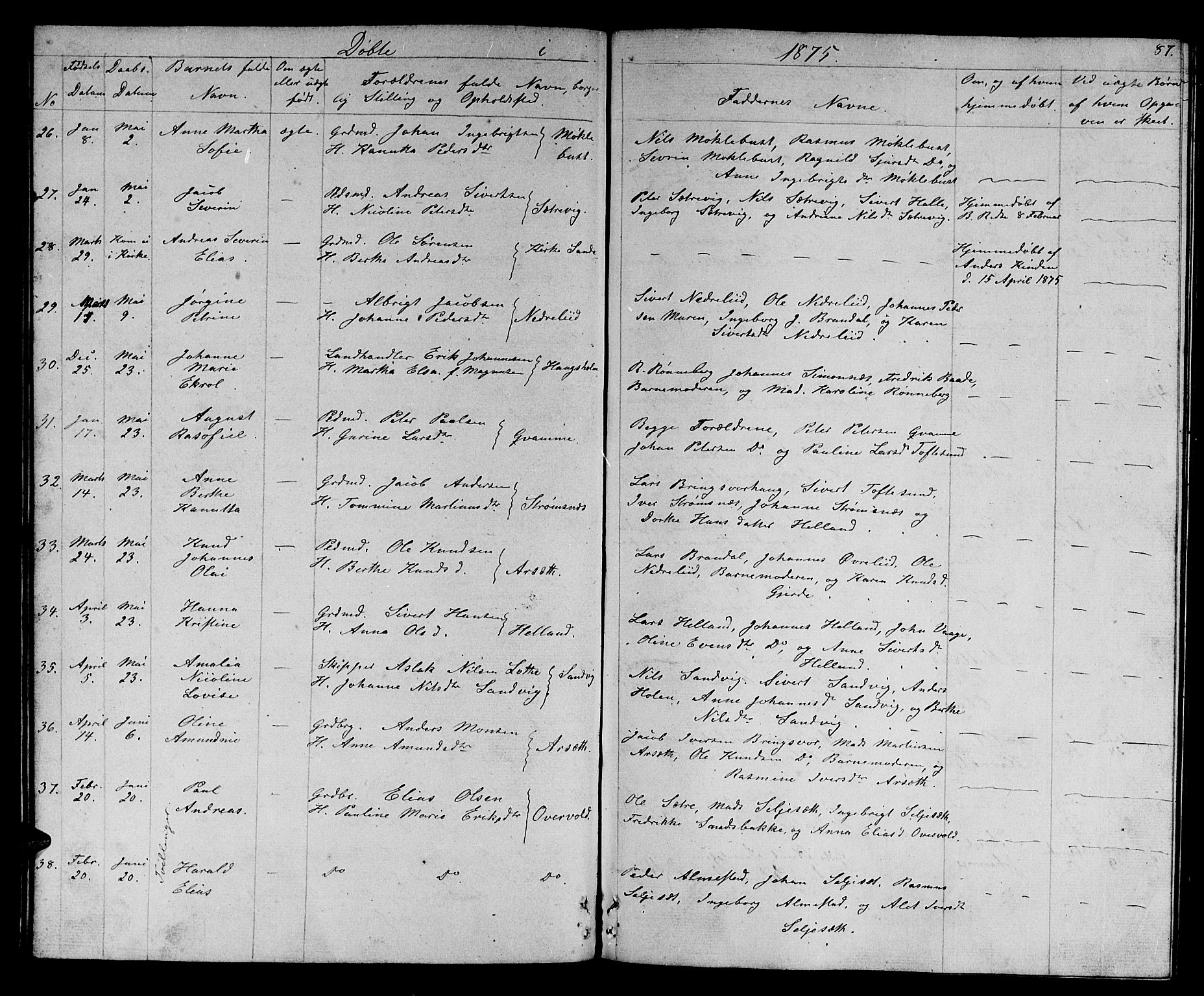 Ministerialprotokoller, klokkerbøker og fødselsregistre - Møre og Romsdal, AV/SAT-A-1454/503/L0047: Parish register (copy) no. 503C02, 1854-1884, p. 87