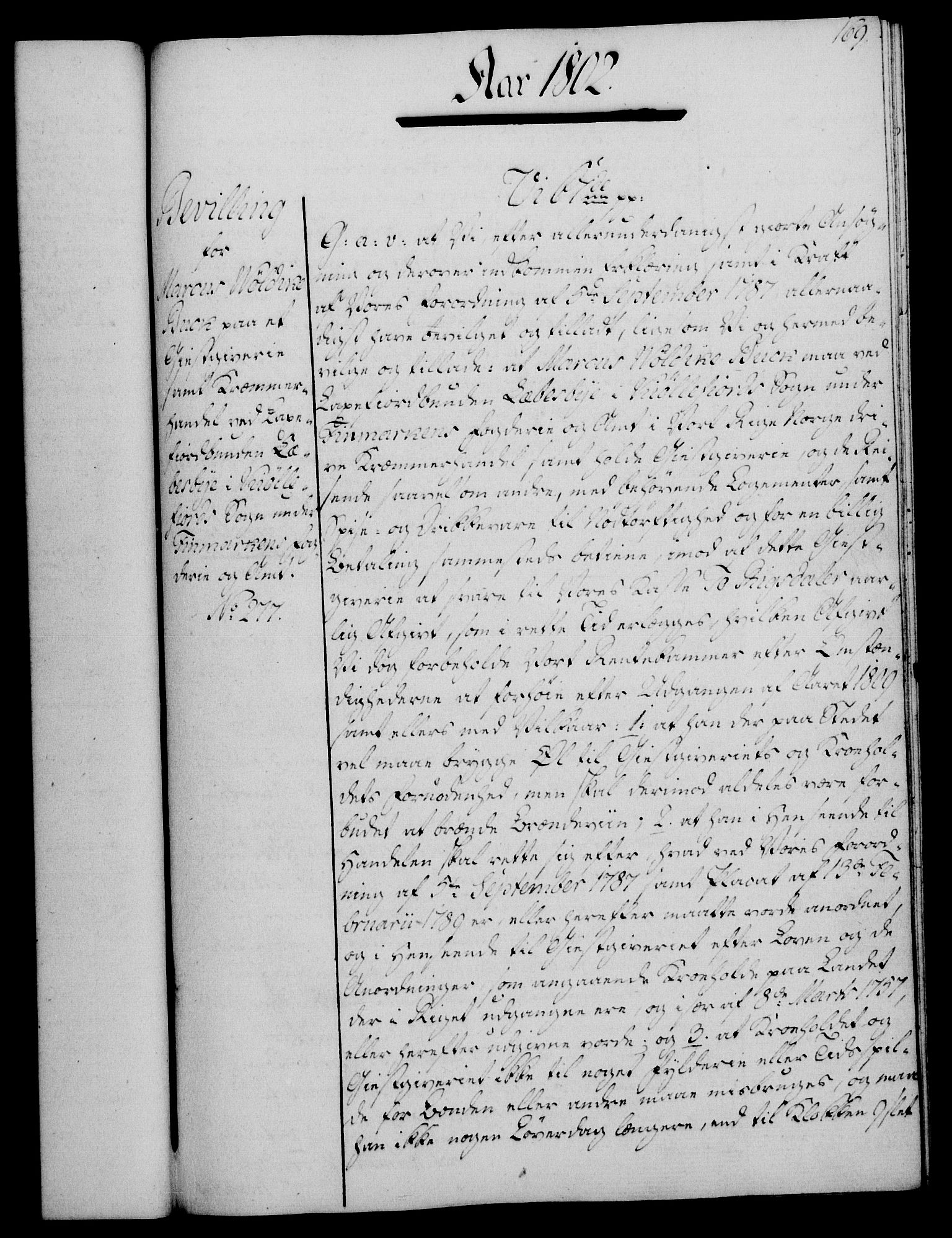 Rentekammeret, Kammerkanselliet, RA/EA-3111/G/Gg/Gga/L0017: Norsk ekspedisjonsprotokoll med register (merket RK 53.17), 1801-1803, p. 169