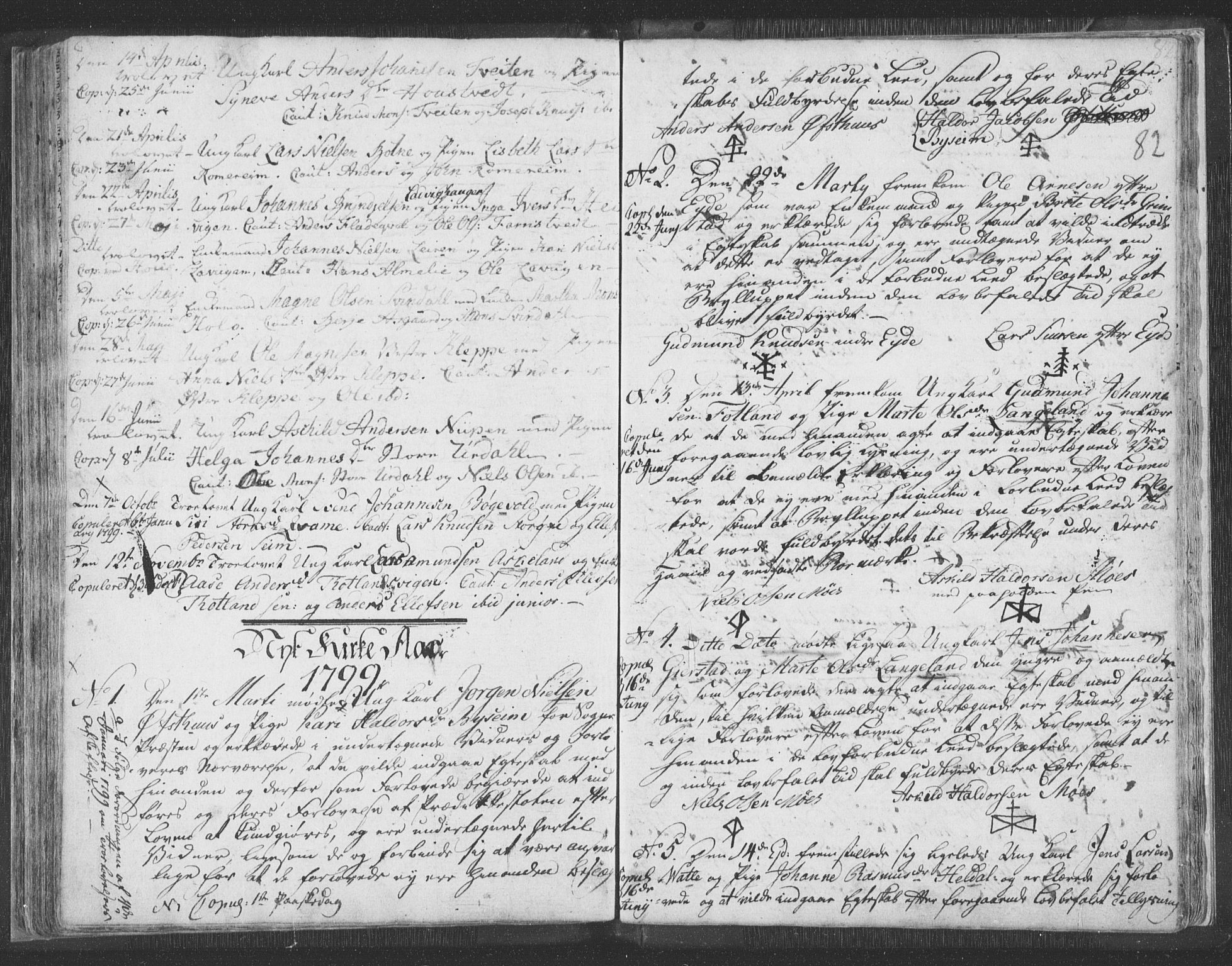 Hosanger sokneprestembete, AV/SAB-A-75801/H/Haa: Parish register (official) no. A 3, 1793-1811, p. 81b-82a