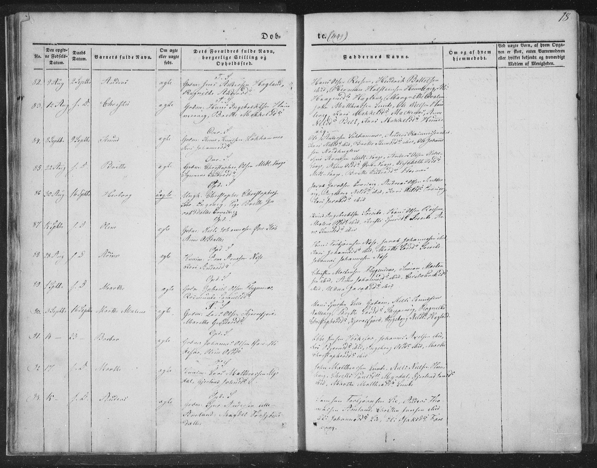 Tysnes sokneprestembete, AV/SAB-A-78601/H/Haa: Parish register (official) no. A 10, 1848-1859, p. 18