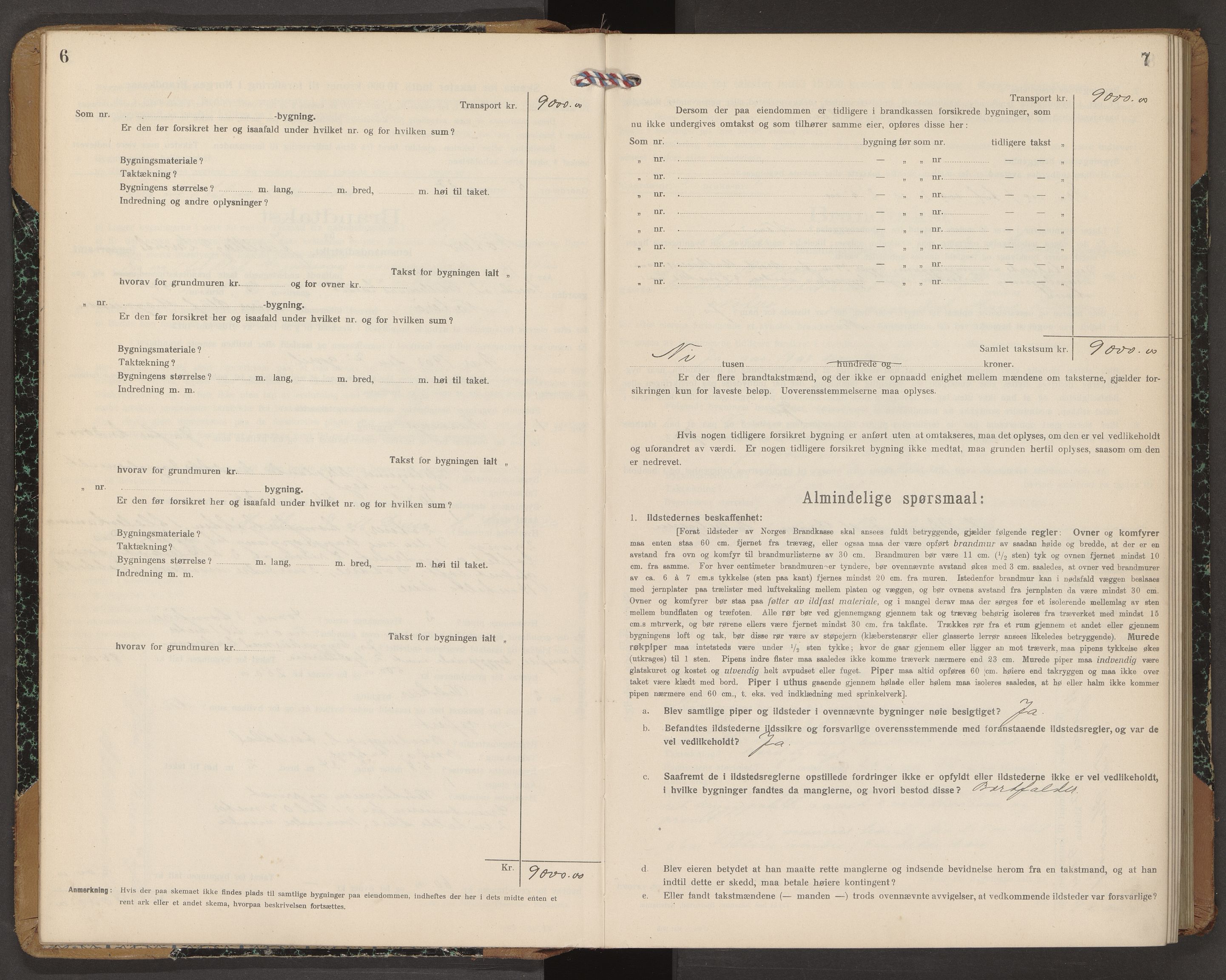 Nøtterøy lensmannskontor, AV/SAKO-A-540/Y/Yg/Ygb/L0006: Skjematakstprotokoll, 1917-1927, p. 6-7