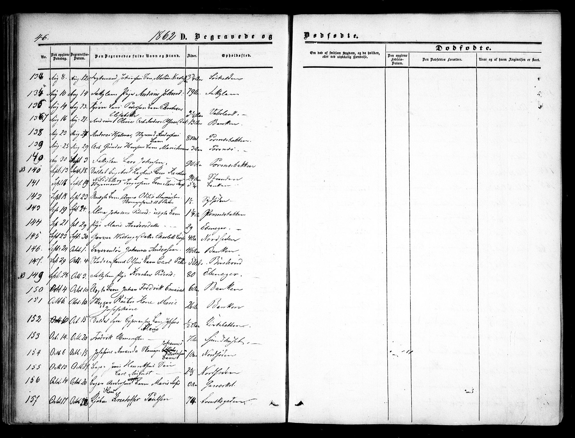 Halden prestekontor Kirkebøker, AV/SAO-A-10909/F/Fa/L0008: Parish register (official) no. I 8, 1857-1865, p. 46