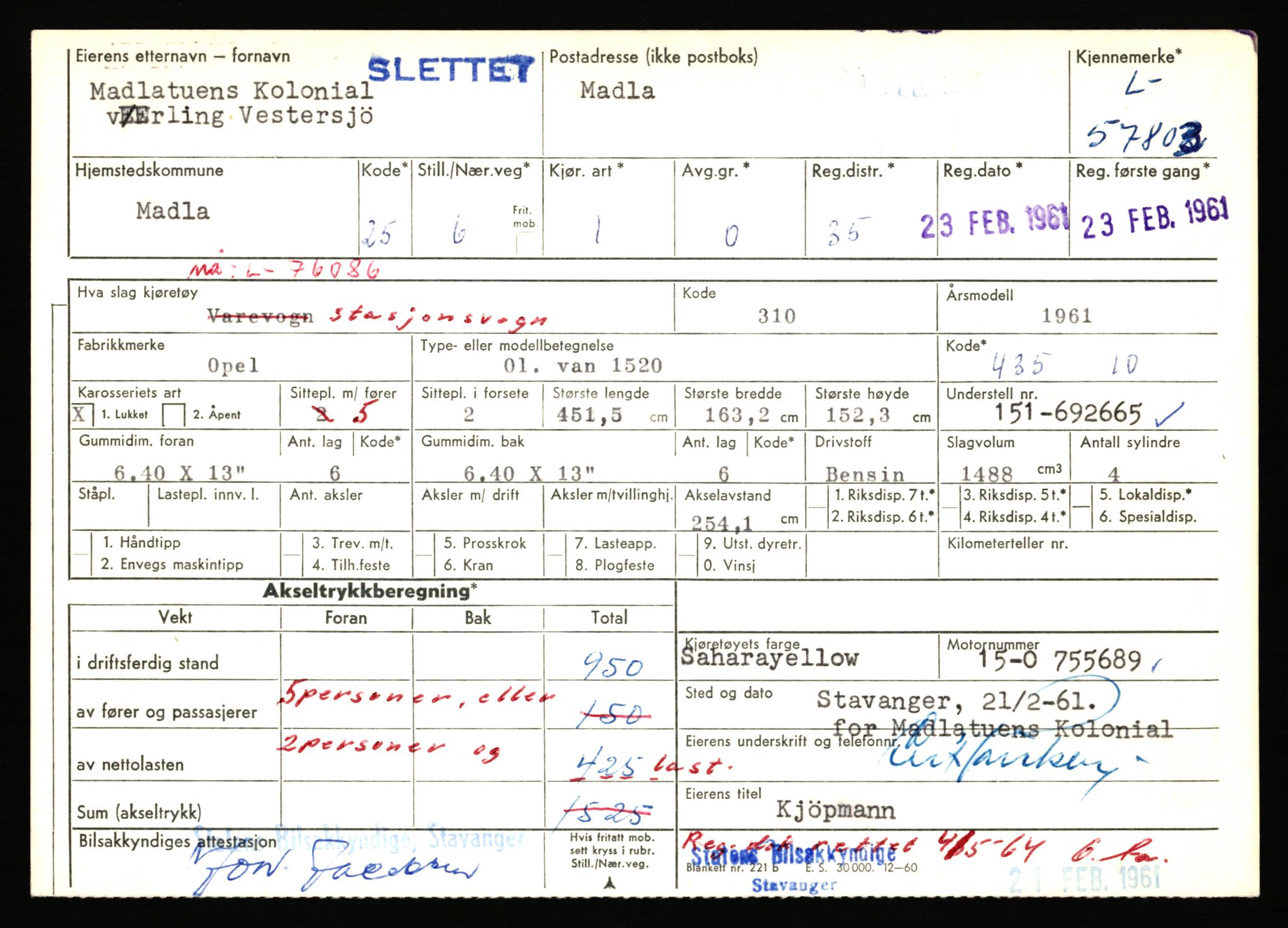 Stavanger trafikkstasjon, SAST/A-101942/0/F/L0057: L-57200 - L-57999, 1930-1971, p. 1925