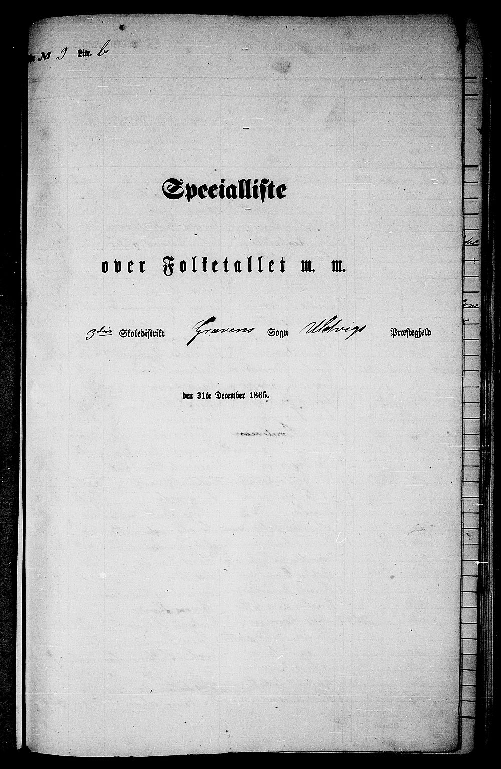 RA, 1865 census for Ulvik, 1865, p. 156