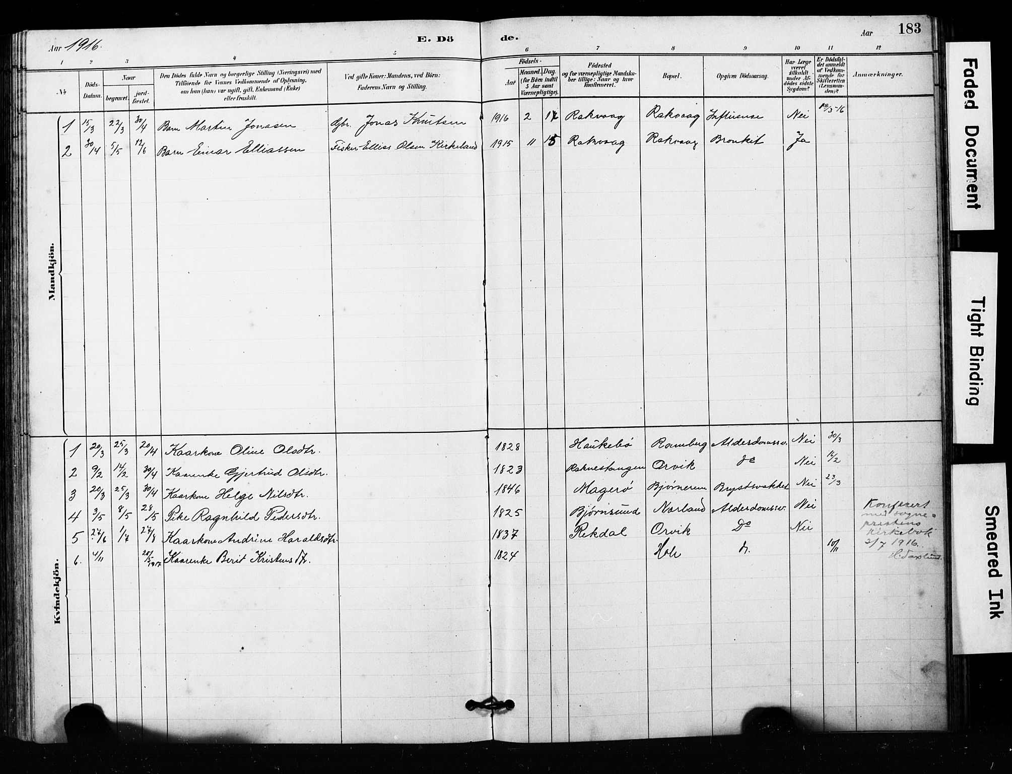 Ministerialprotokoller, klokkerbøker og fødselsregistre - Møre og Romsdal, SAT/A-1454/563/L0737: Parish register (copy) no. 563C01, 1878-1916, p. 183