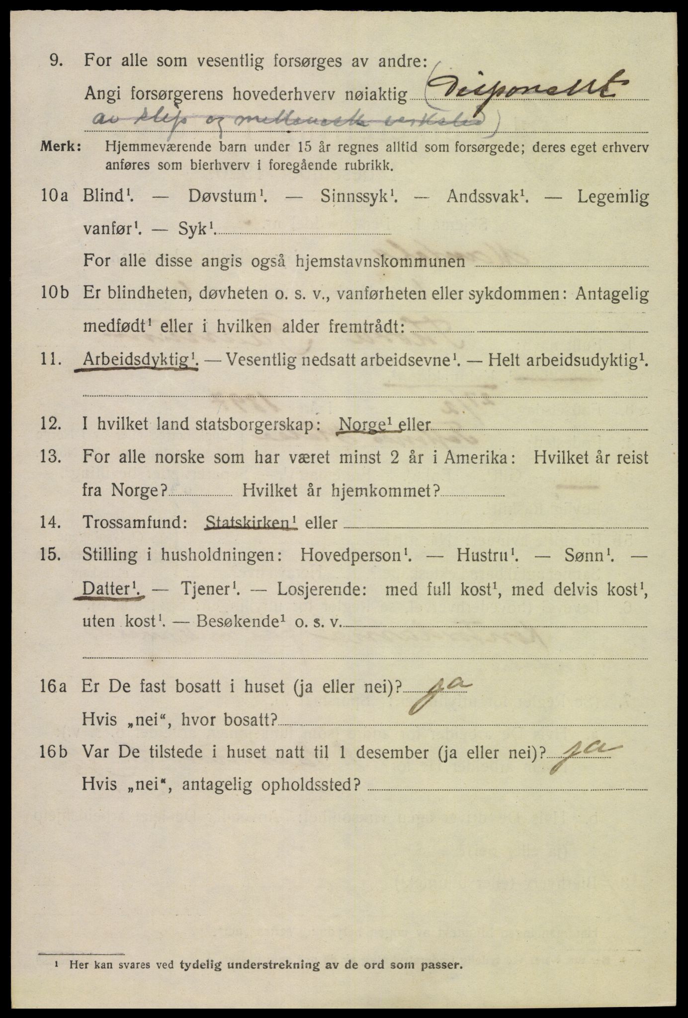 SAK, 1920 census for Mandal, 1920, p. 4090