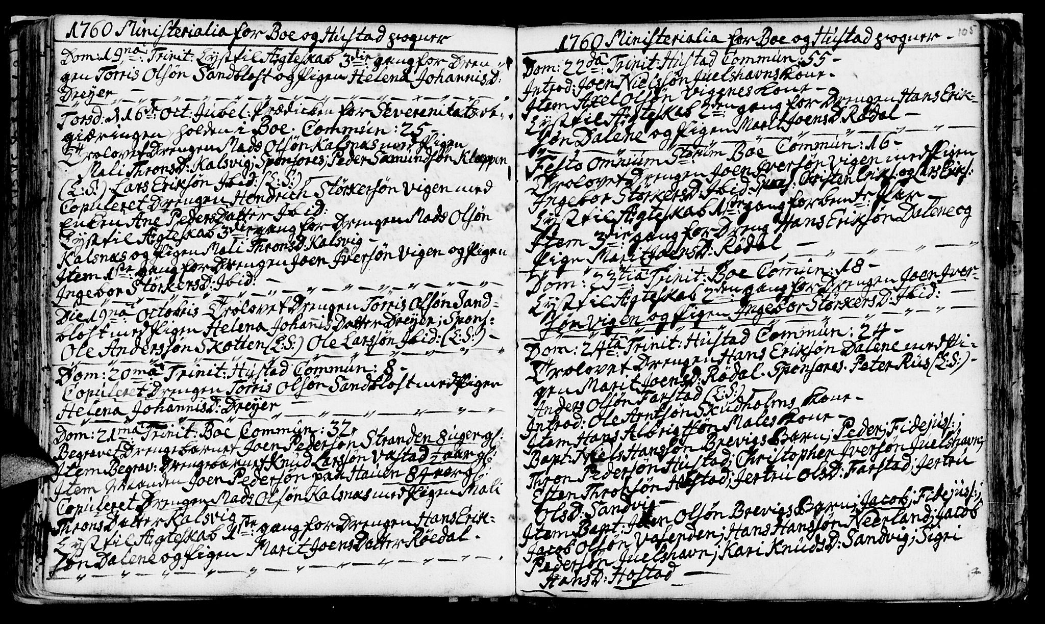 Ministerialprotokoller, klokkerbøker og fødselsregistre - Møre og Romsdal, SAT/A-1454/566/L0760: Parish register (official) no. 566A01, 1739-1766, p. 105