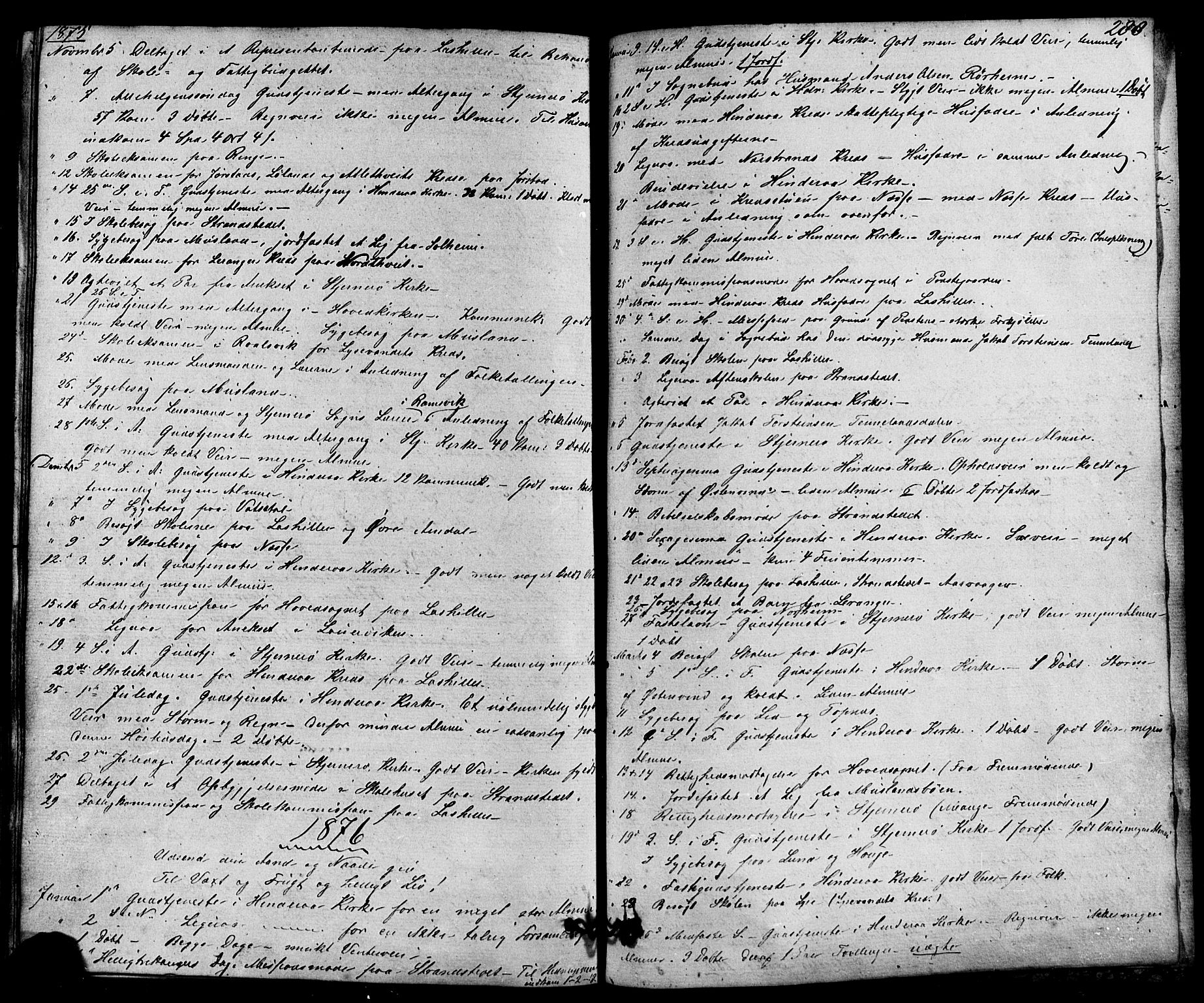 Nedstrand sokneprestkontor, AV/SAST-A-101841/01/IV: Parish register (official) no. A 10, 1861-1887, p. 288