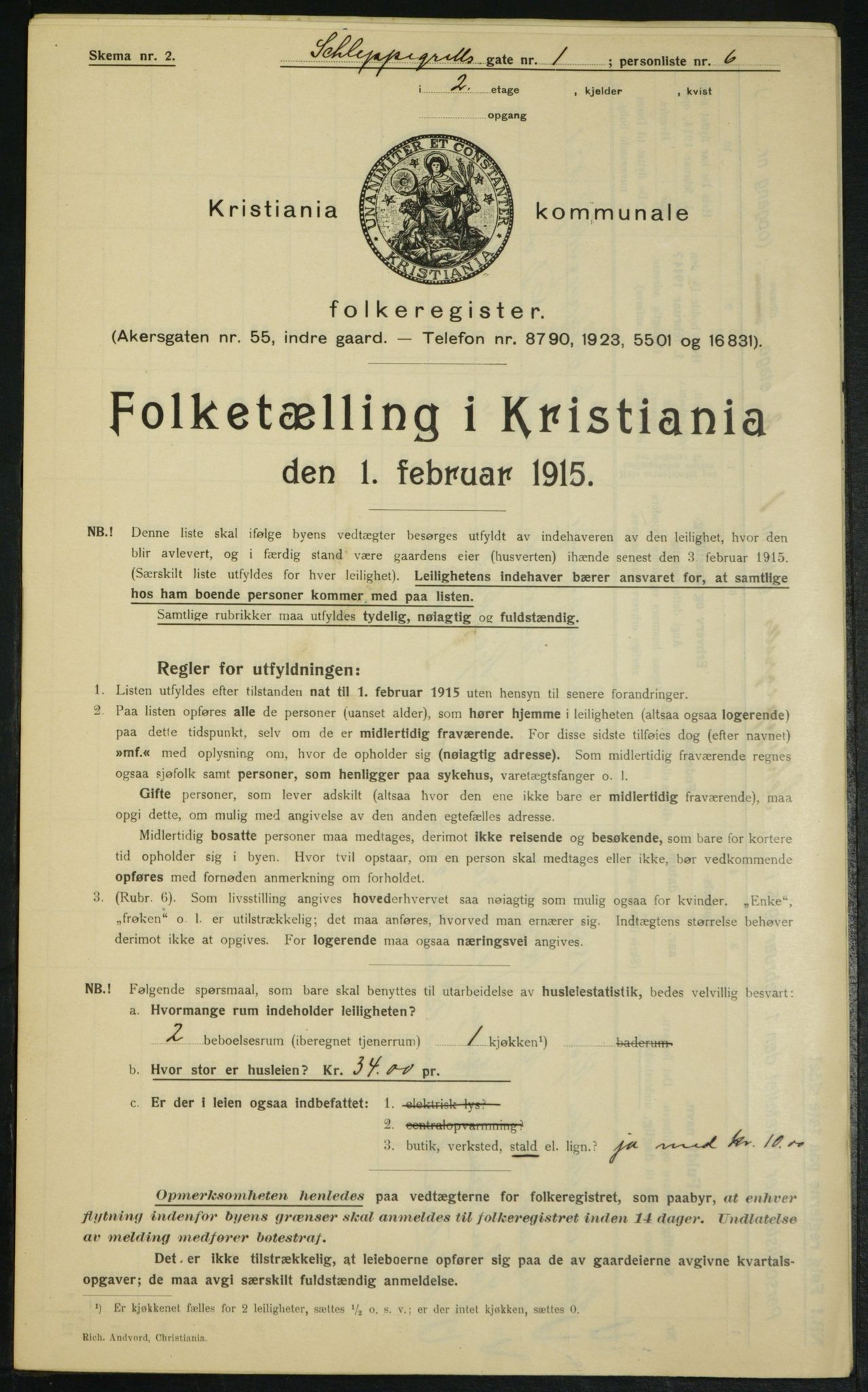 OBA, Municipal Census 1915 for Kristiania, 1915, p. 89195