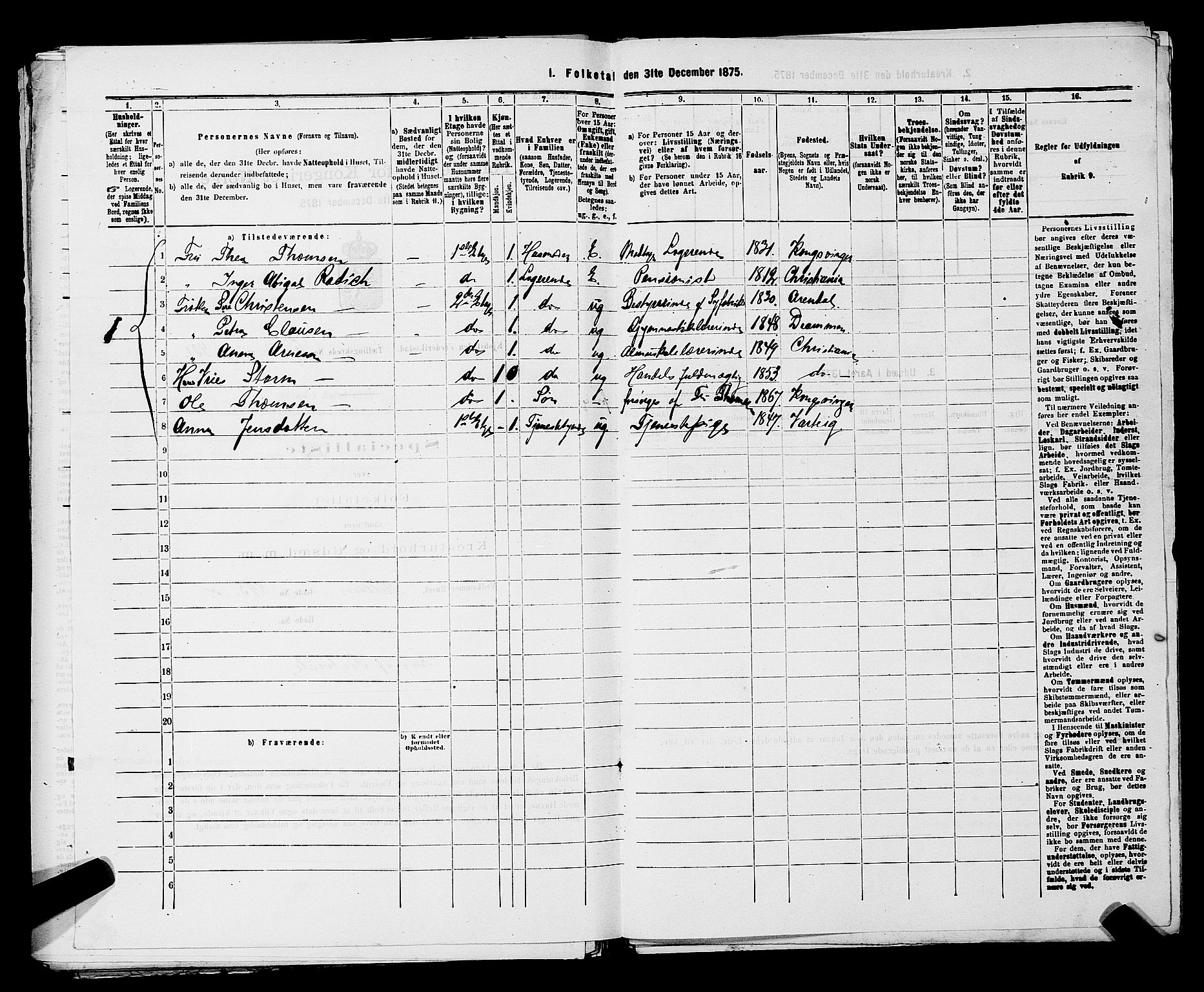 RA, 1875 census for 0103B Fredrikstad/Fredrikstad, 1875, p. 987