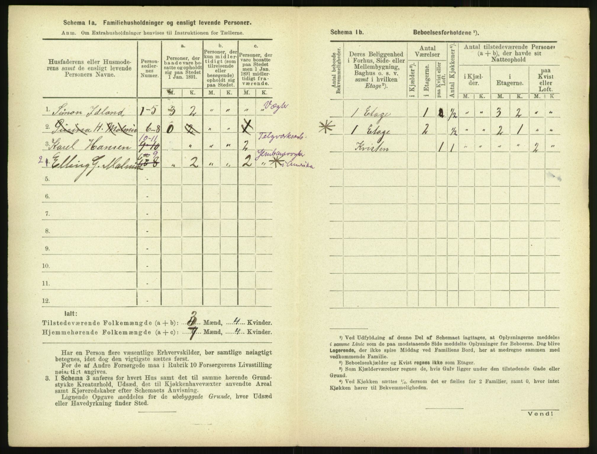 RA, 1891 census for 1102 Sandnes, 1891, p. 474