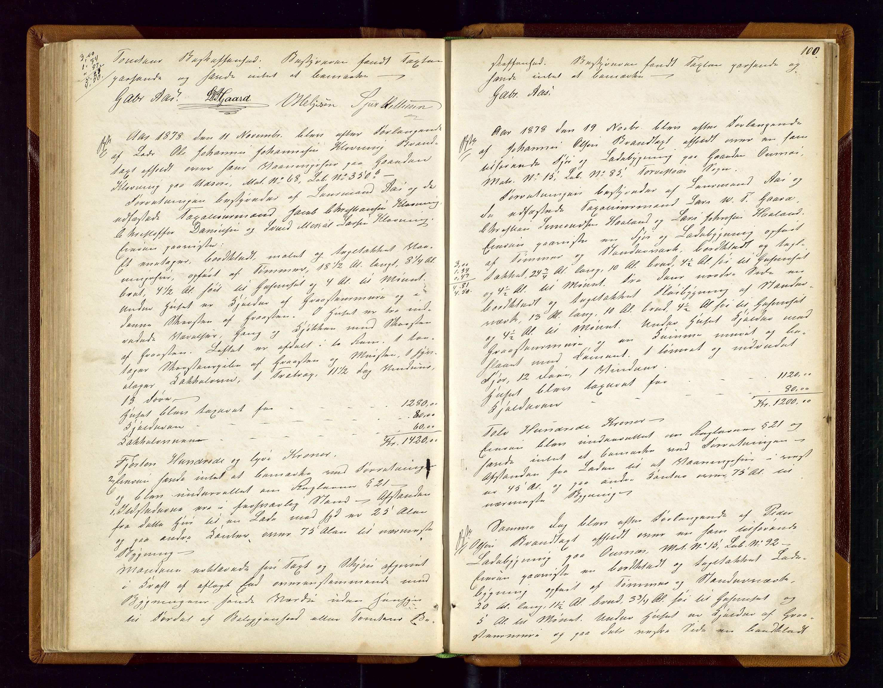 Torvestad lensmannskontor, SAST/A-100307/1/Goa/L0001: "Brandtaxationsprotokol for Torvestad Thinglag", 1867-1883, p. 99b-100a