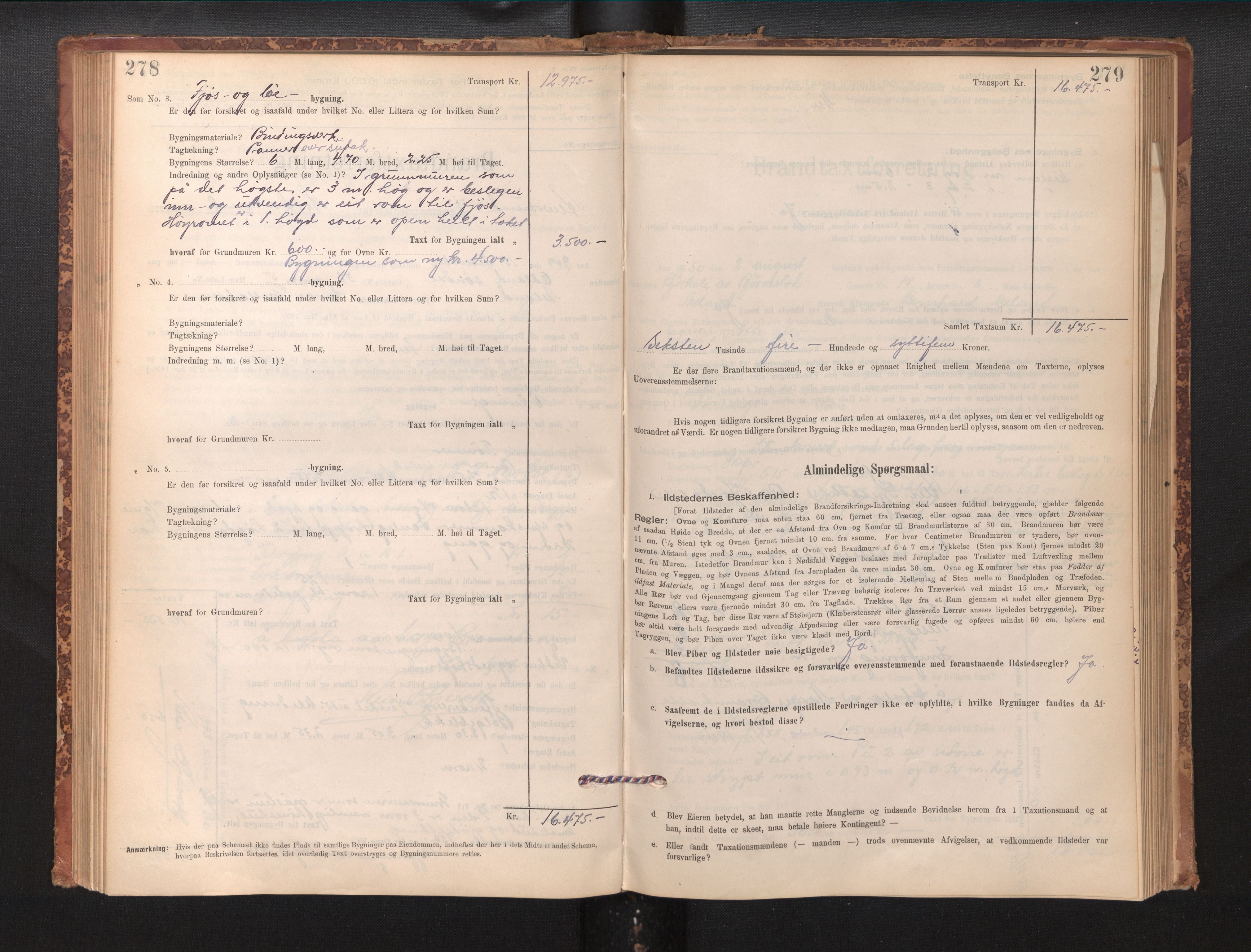 Lensmannen i Alversund, AV/SAB-A-30701/0012/L0004: Branntakstprotokoll, skjematakst, 1894-1953, p. 278-279
