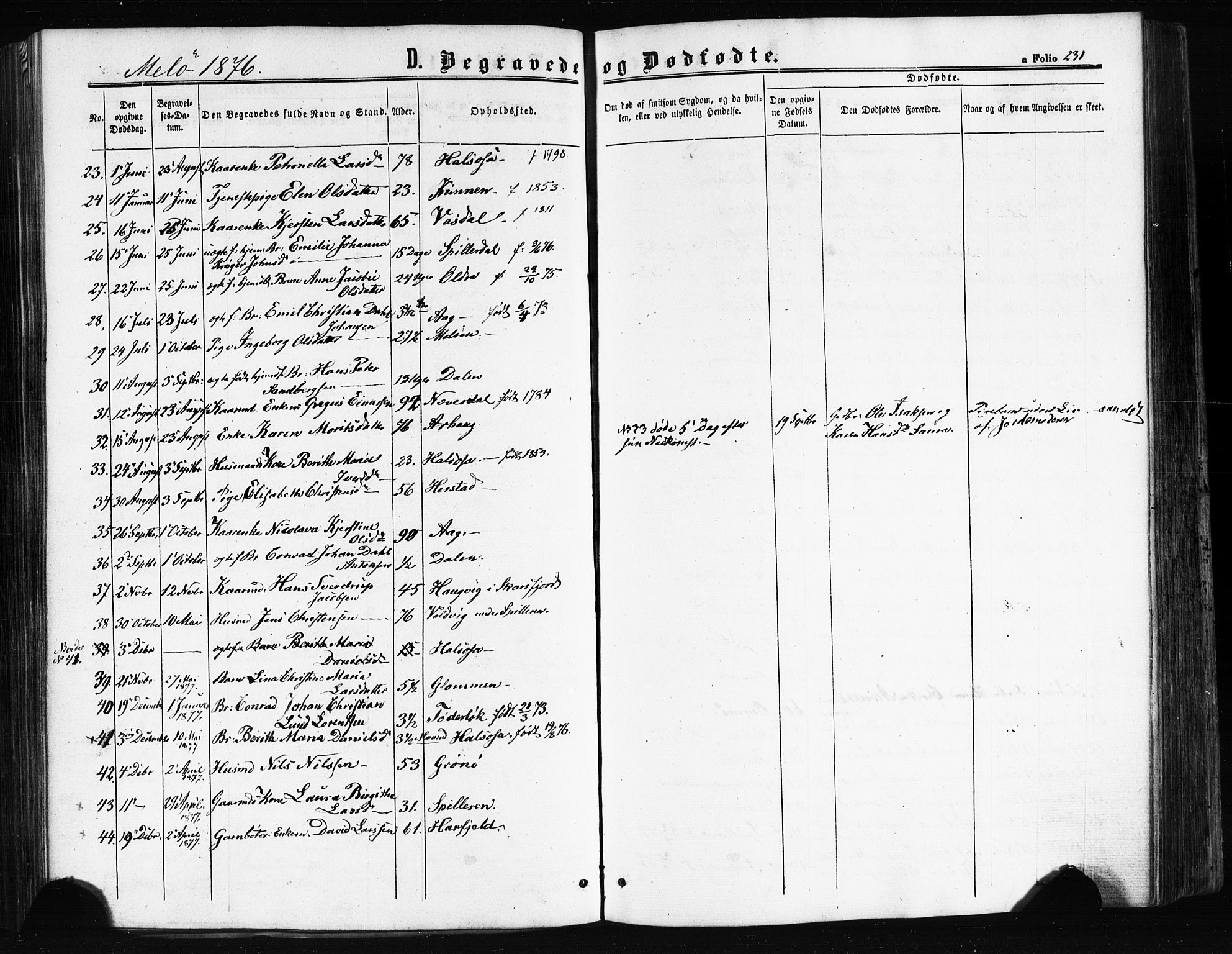 Ministerialprotokoller, klokkerbøker og fødselsregistre - Nordland, SAT/A-1459/841/L0607: Parish register (official) no. 841A11 /2, 1863-1877, p. 231