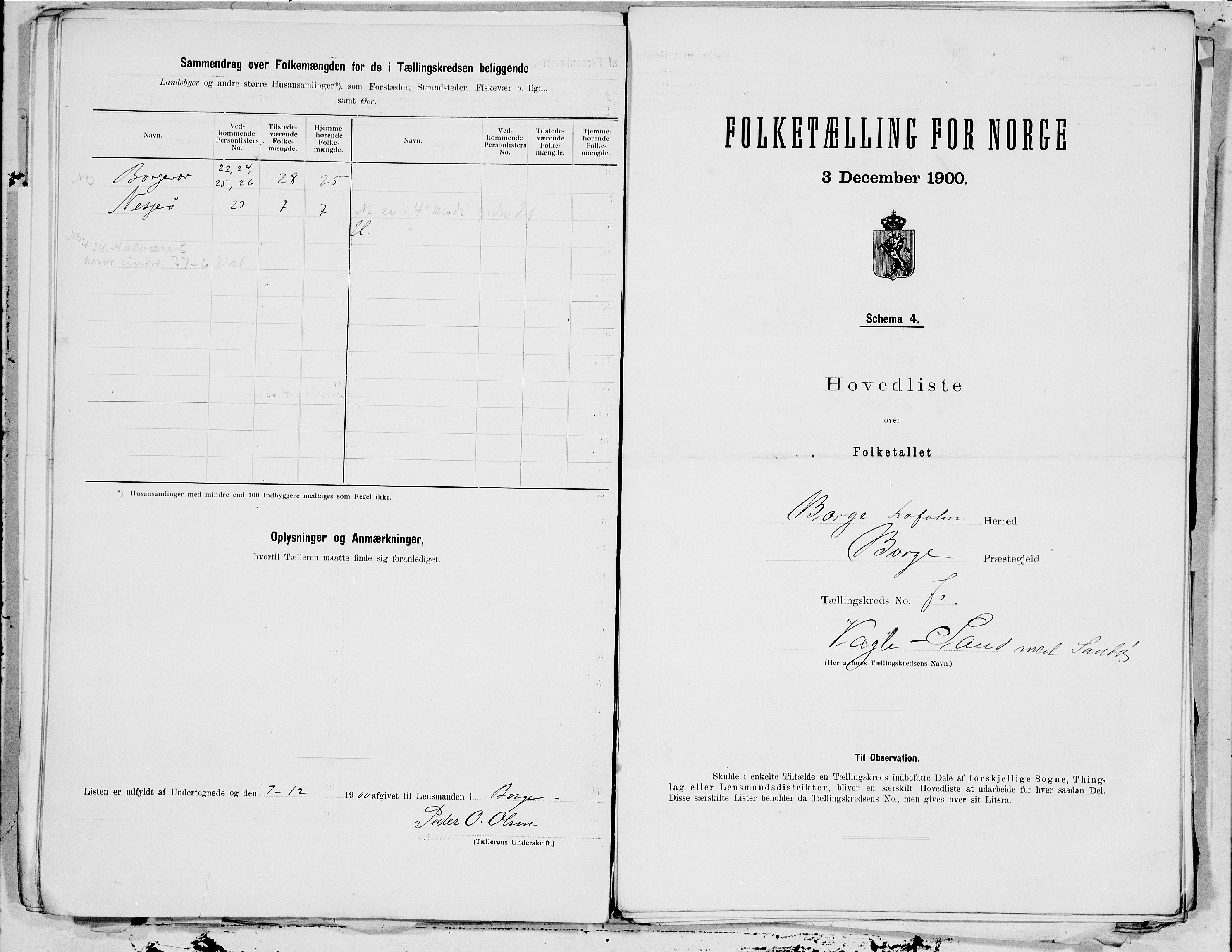 SAT, 1900 census for Borge, 1900, p. 14