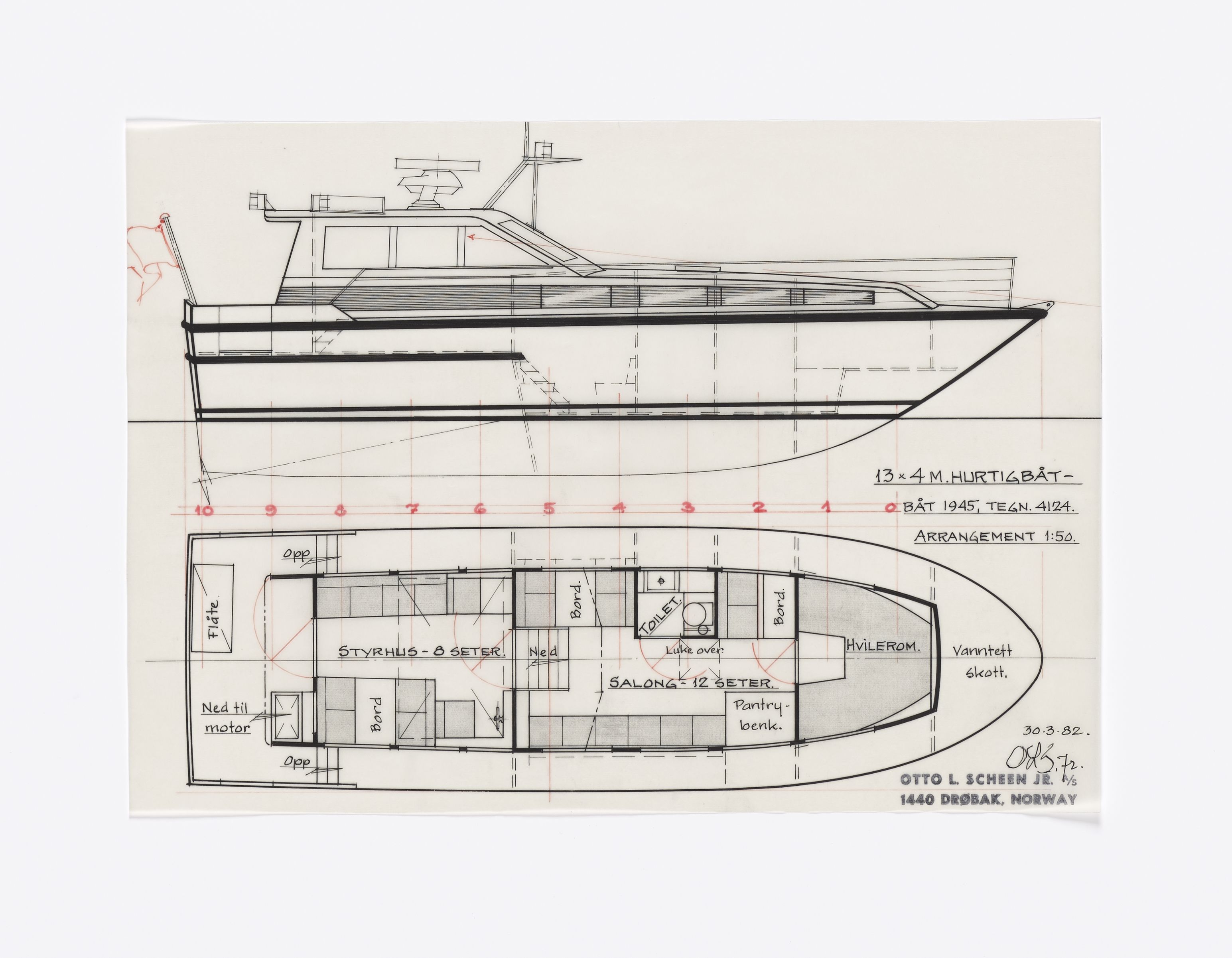 Furuholmen & Scheen, AFM/OM-1003/T/Ta/L0016/0001: Hurtigbåt / Scheen, 1980-1989