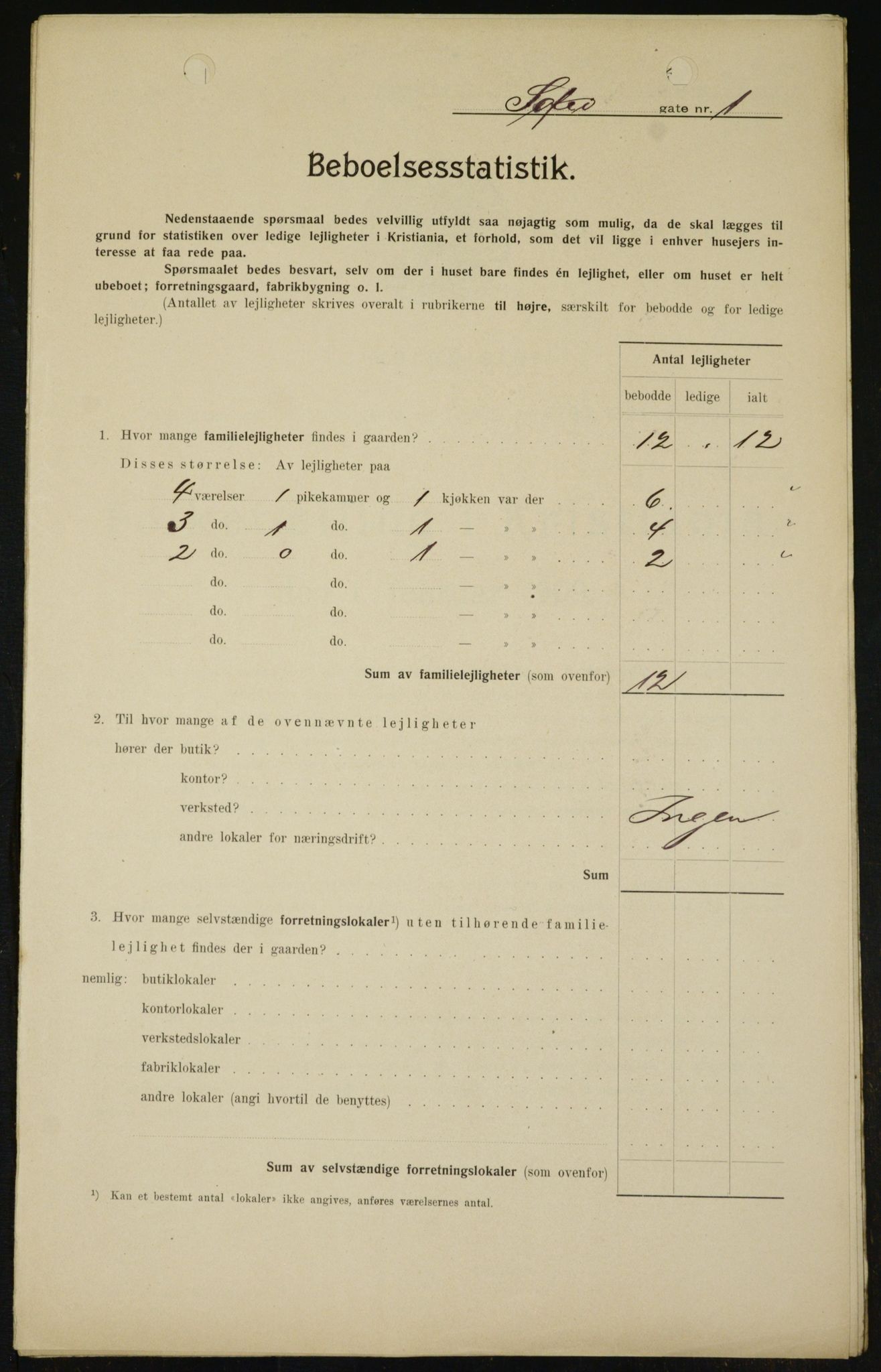 OBA, Municipal Census 1909 for Kristiania, 1909, p. 89492