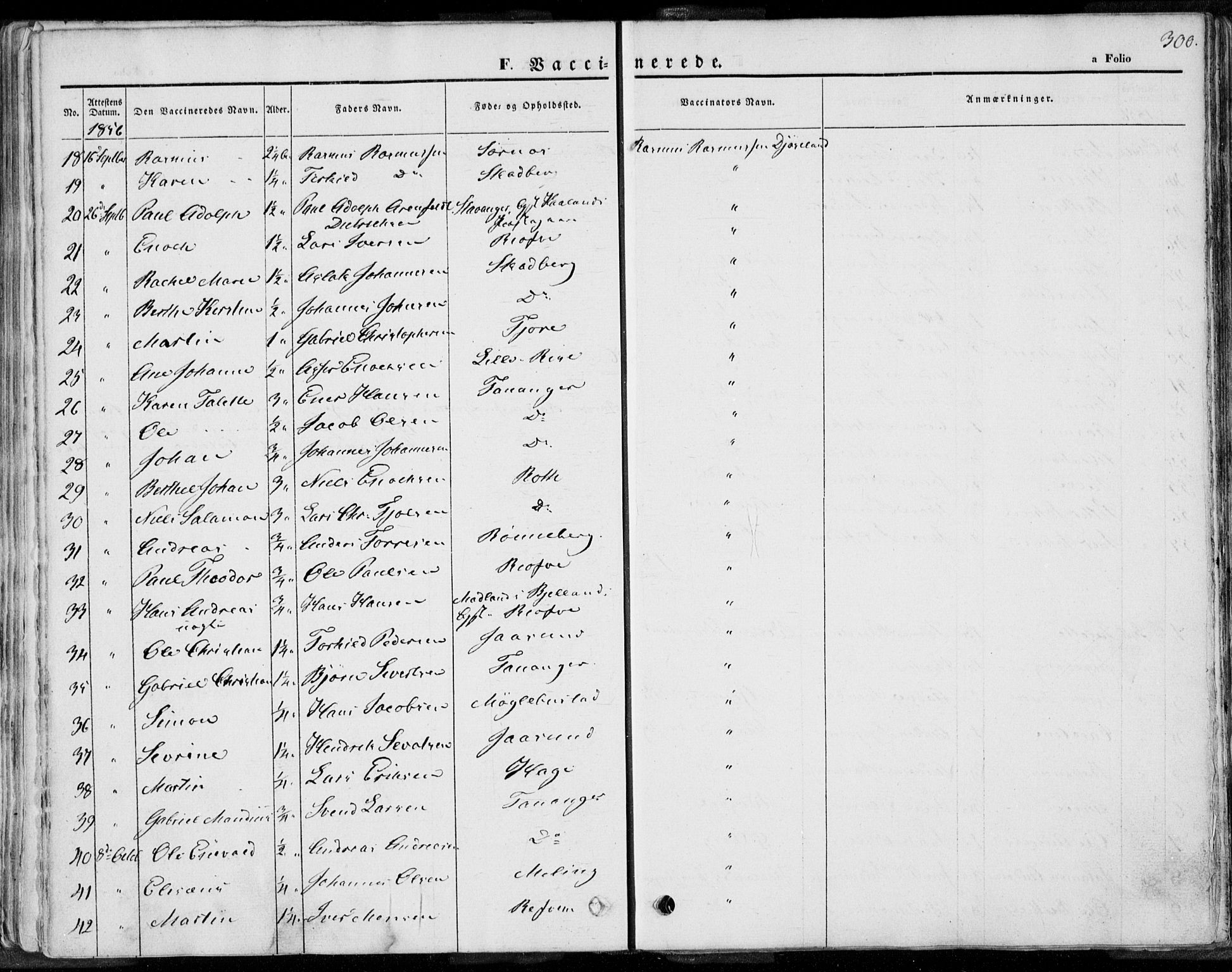 Håland sokneprestkontor, AV/SAST-A-101802/001/30BA/L0008: Parish register (official) no. A 7.2, 1854-1870, p. 300