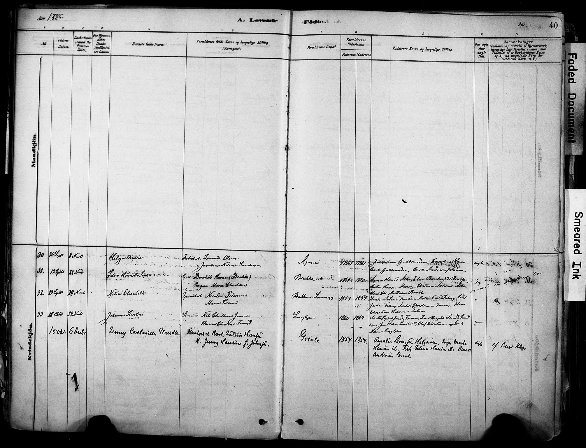 Brunlanes kirkebøker, AV/SAKO-A-342/F/Fc/L0001: Parish register (official) no. III 1, 1878-1899, p. 40