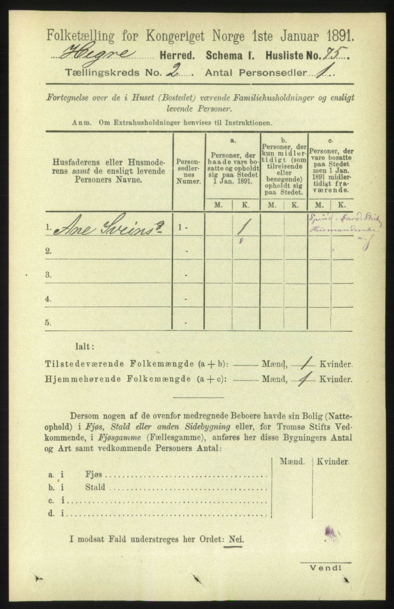 RA, 1891 census for 1712 Hegra, 1891, p. 498