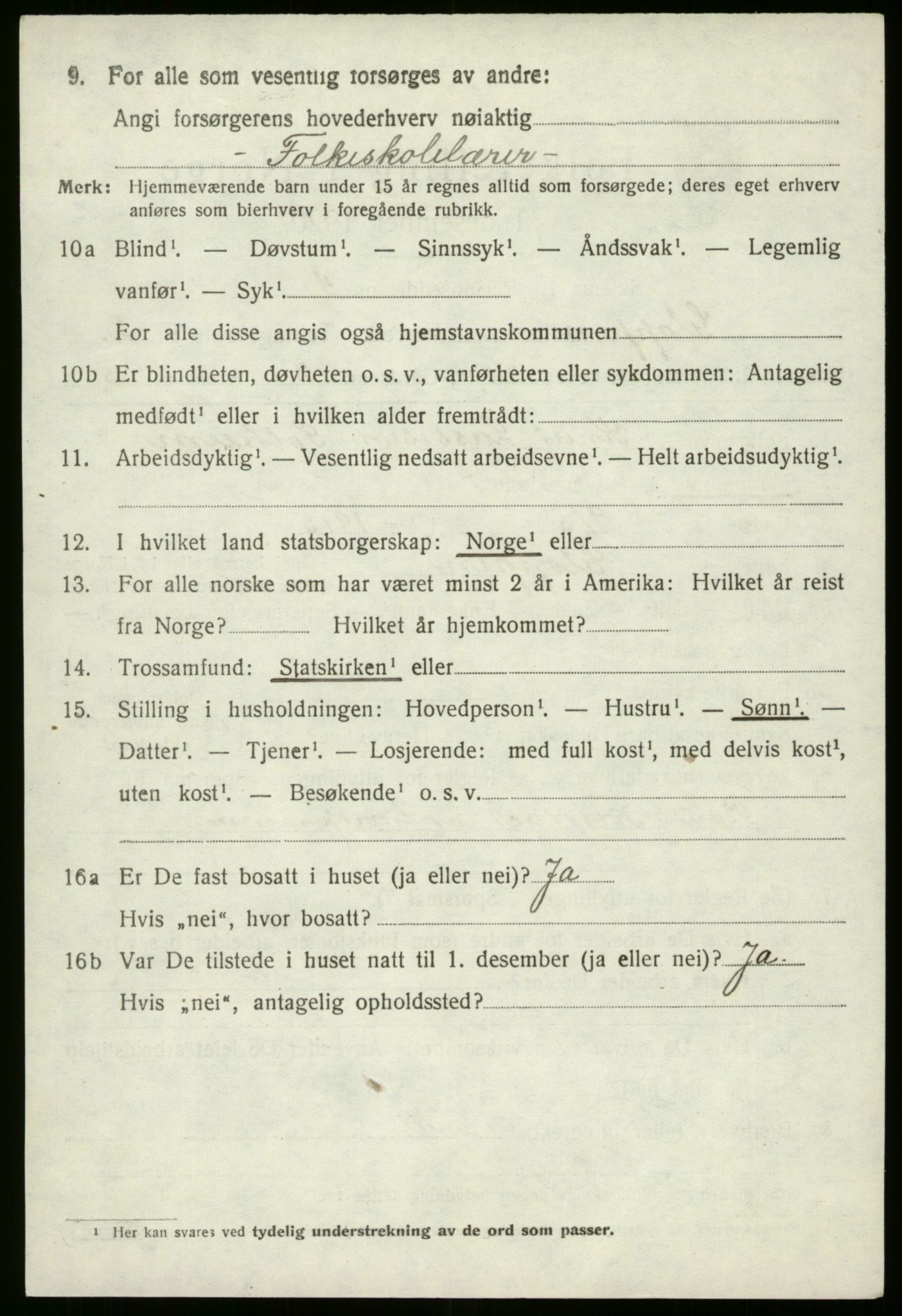 SAB, 1920 census for Gloppen, 1920, p. 1471