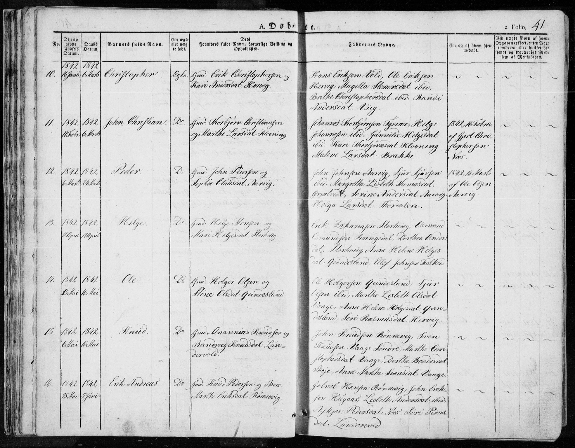 Tysvær sokneprestkontor, AV/SAST-A -101864/H/Ha/Haa/L0001: Parish register (official) no. A 1.1, 1831-1856, p. 41