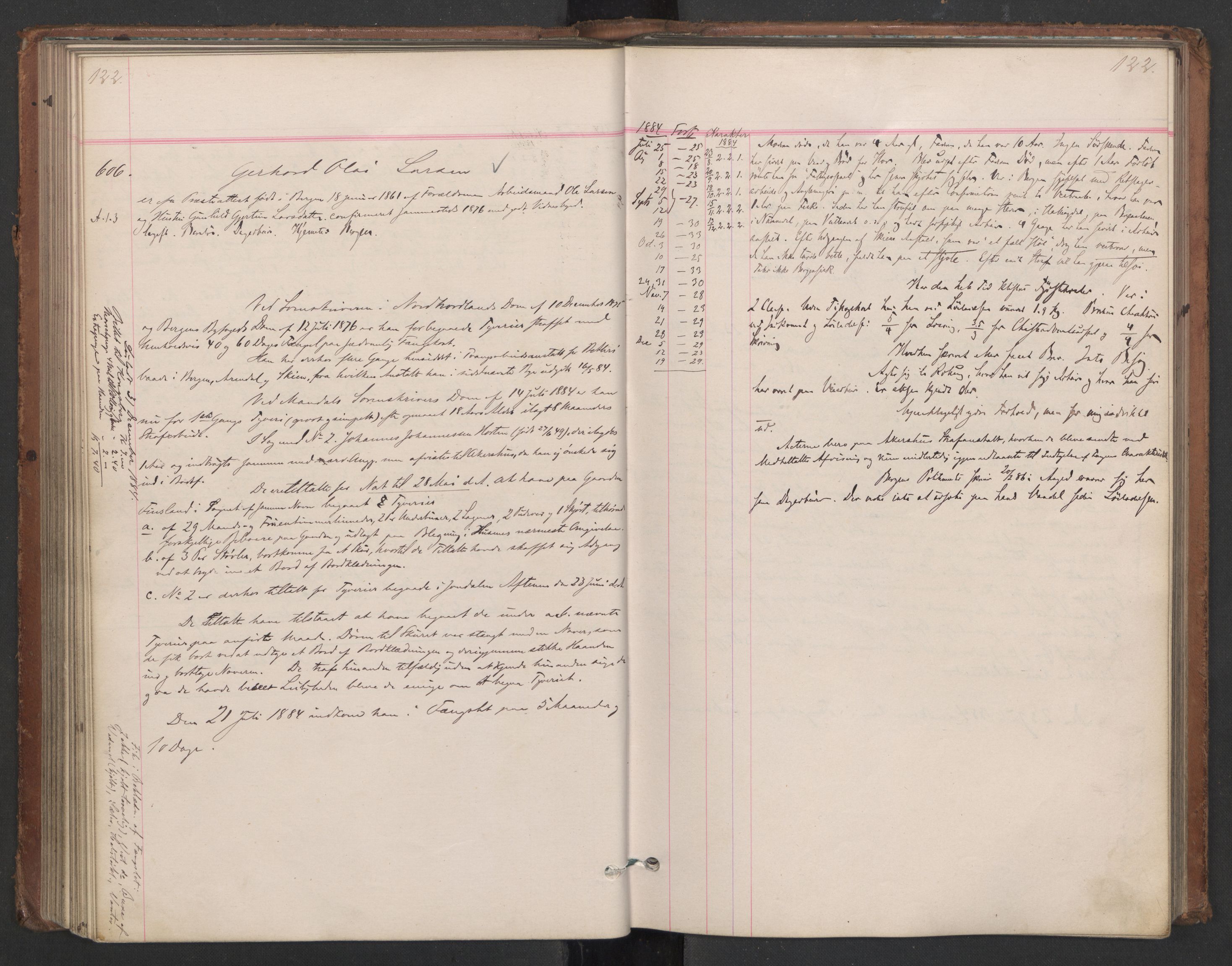 Botsfengslet, AV/RA-S-1539/D/Db/Dbb/L0022: 485g - 773g, 1884-1885, p. 122