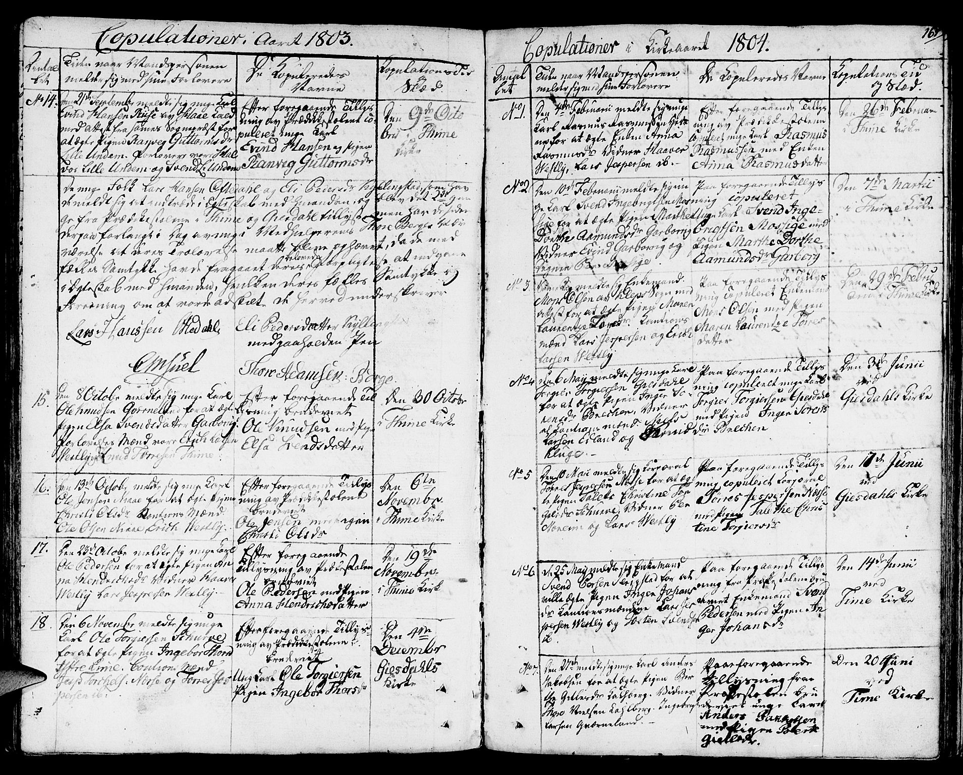 Lye sokneprestkontor, SAST/A-101794/001/30BA/L0002: Parish register (official) no. A 2, 1799-1817, p. 167