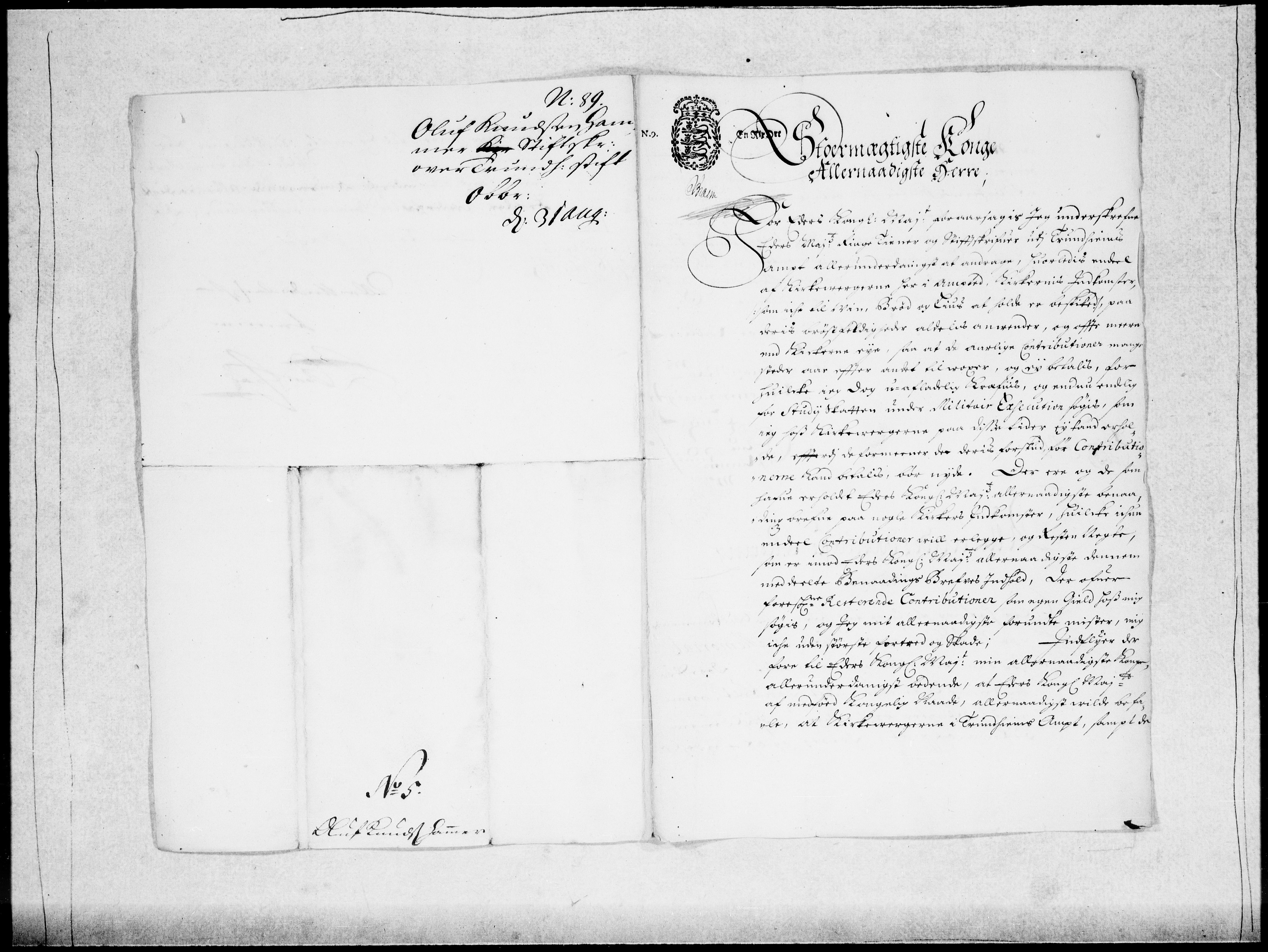 Danske Kanselli 1572-1799, AV/RA-EA-3023/F/Fc/Fcc/Fcca/L0043: Norske innlegg 1572-1799, 1689-1690, p. 113