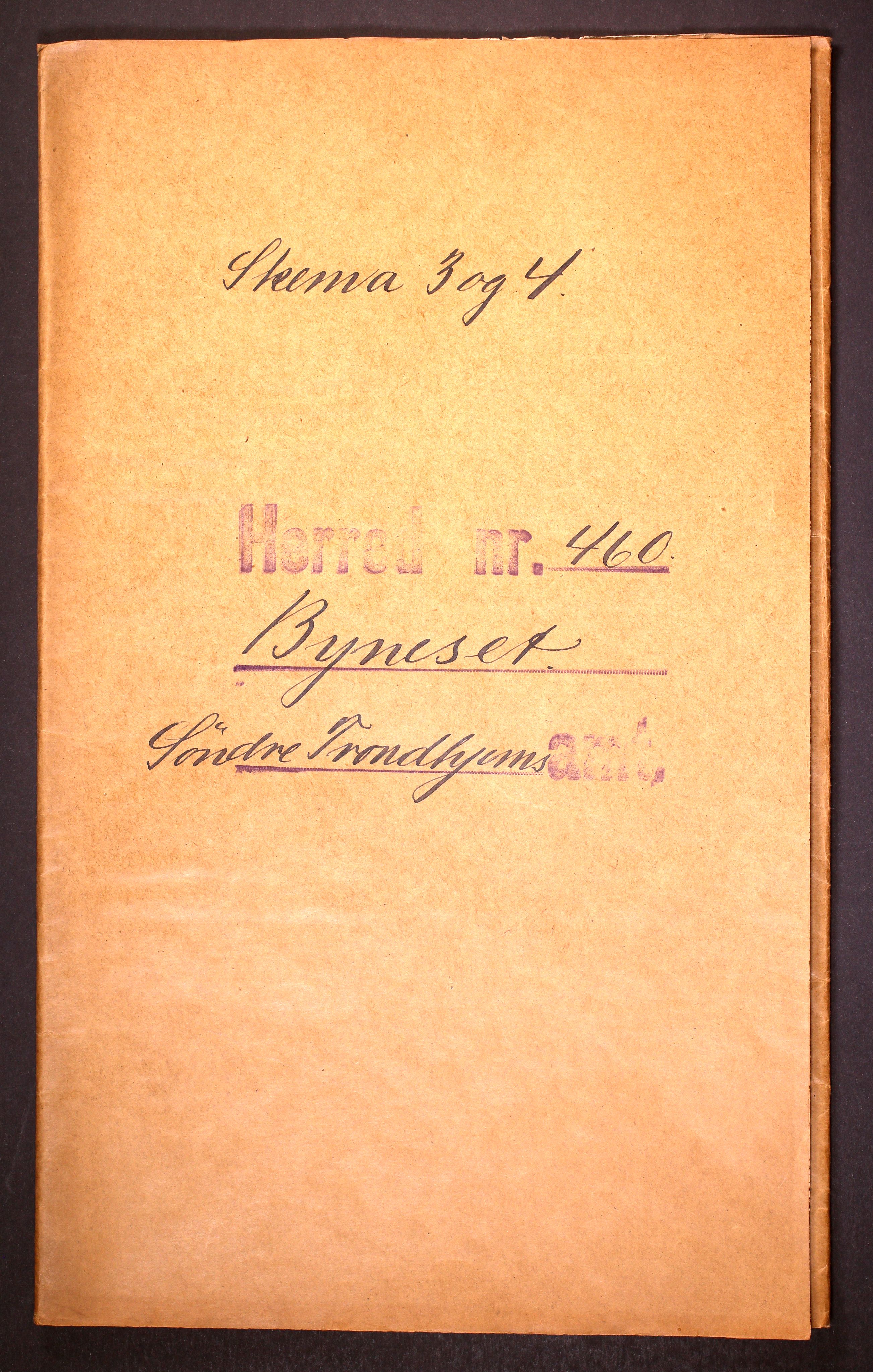 RA, 1910 census for Byneset, 1910, p. 1