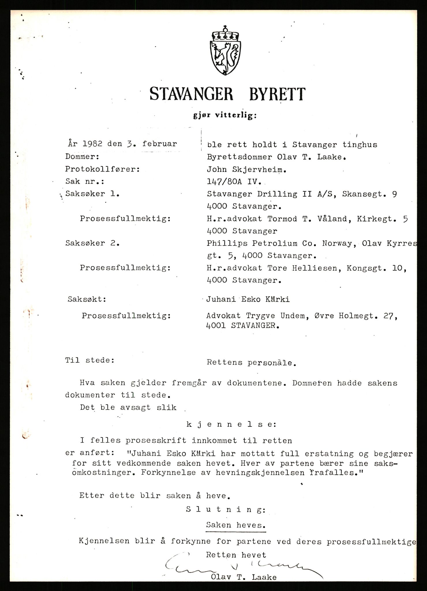 Stavanger byrett, SAST/A-100455/003/F/Fh/Fhb/L0039e: A IV sak nr 147, 1980, p. 840