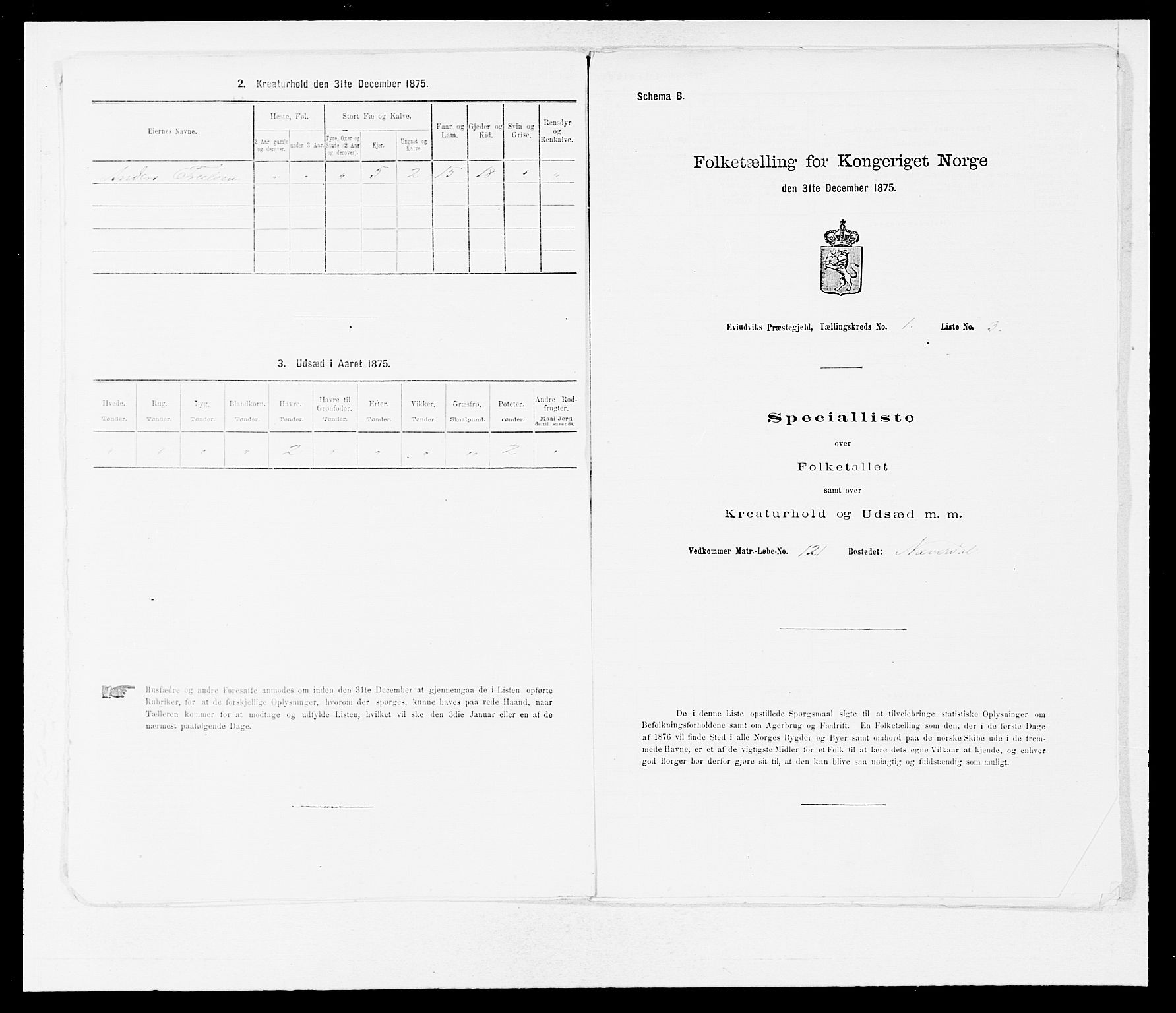 SAB, 1875 census for 1411P Eivindvik, 1875, p. 29